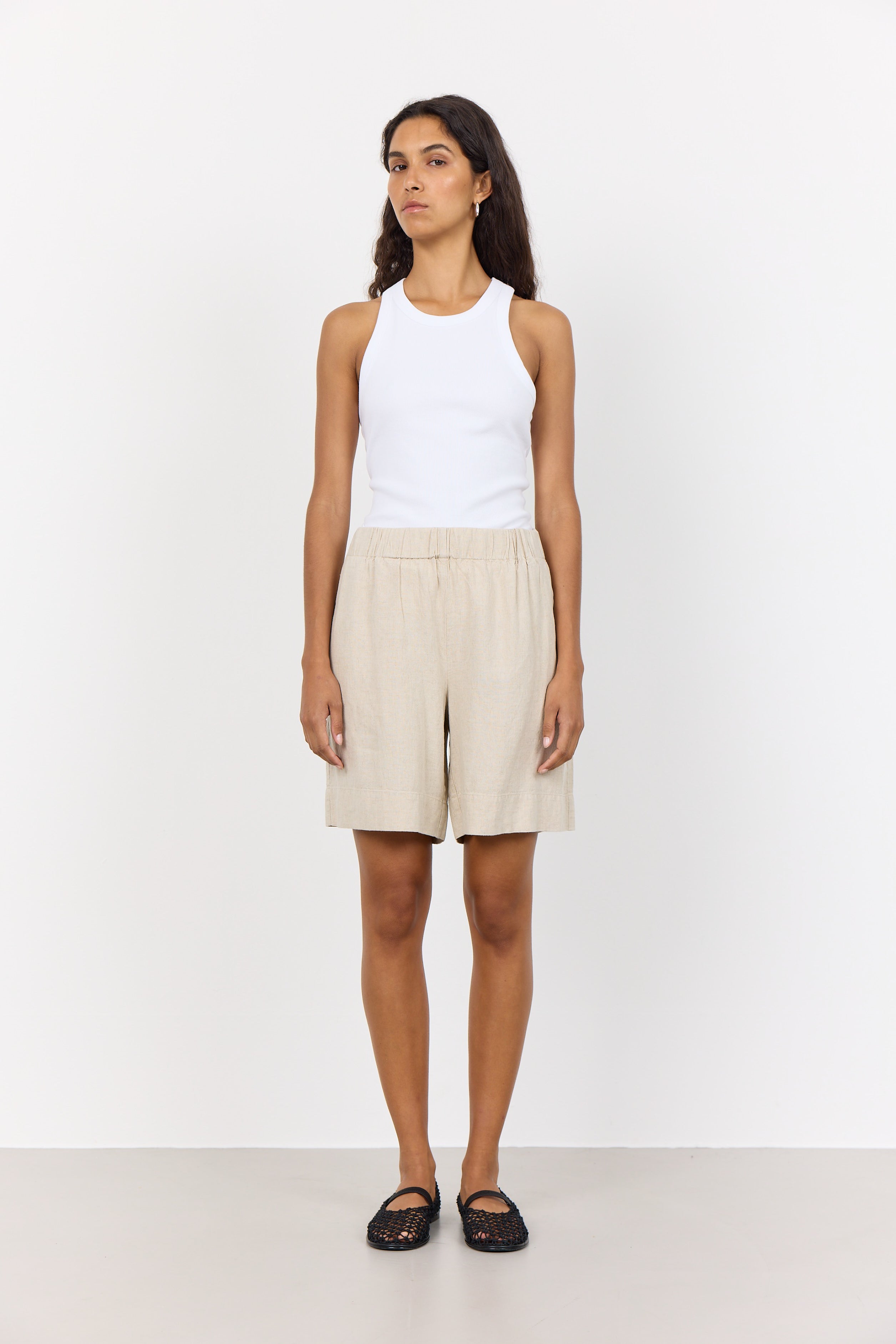 Sandfarvede LR-Naja 29 Shorts – Leveté Room