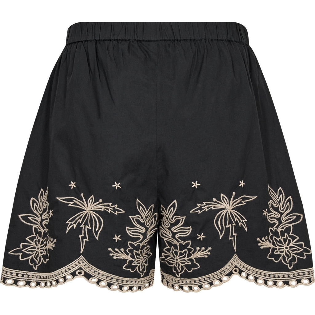 DikteGO Shorts fra Gossia – Sorte shorts med broderi