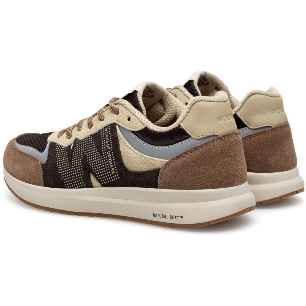 Woden - Rigmor Open Mesh i Chocolate multi