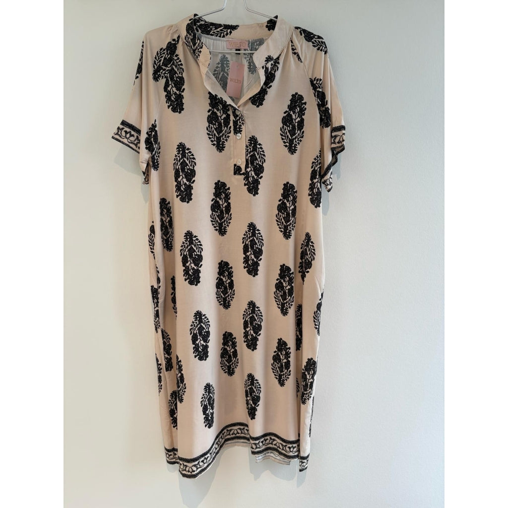 Wilto - Viskose kjole med Print og Lommer