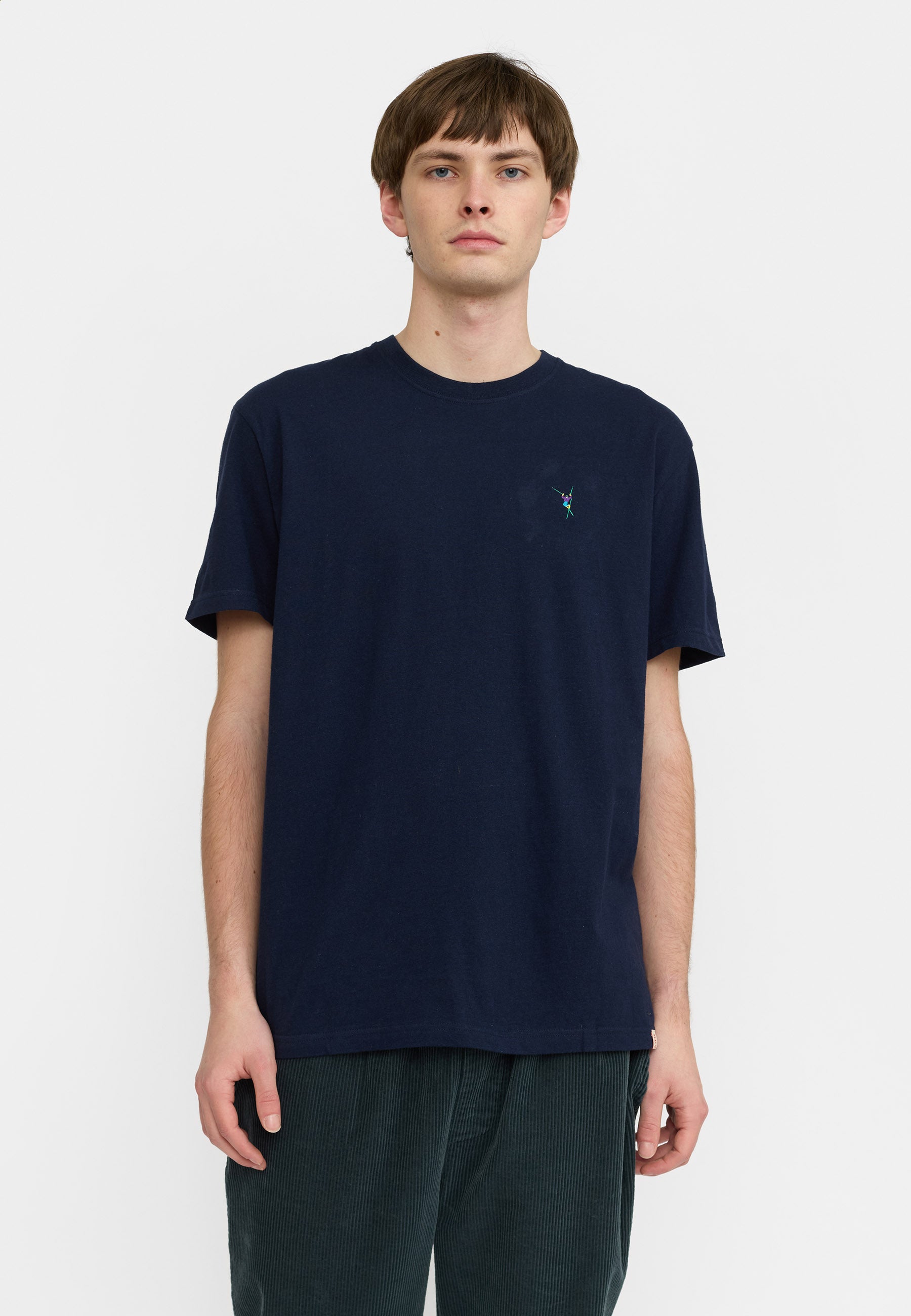 Revolution - Application T-shirt i Navy Melange