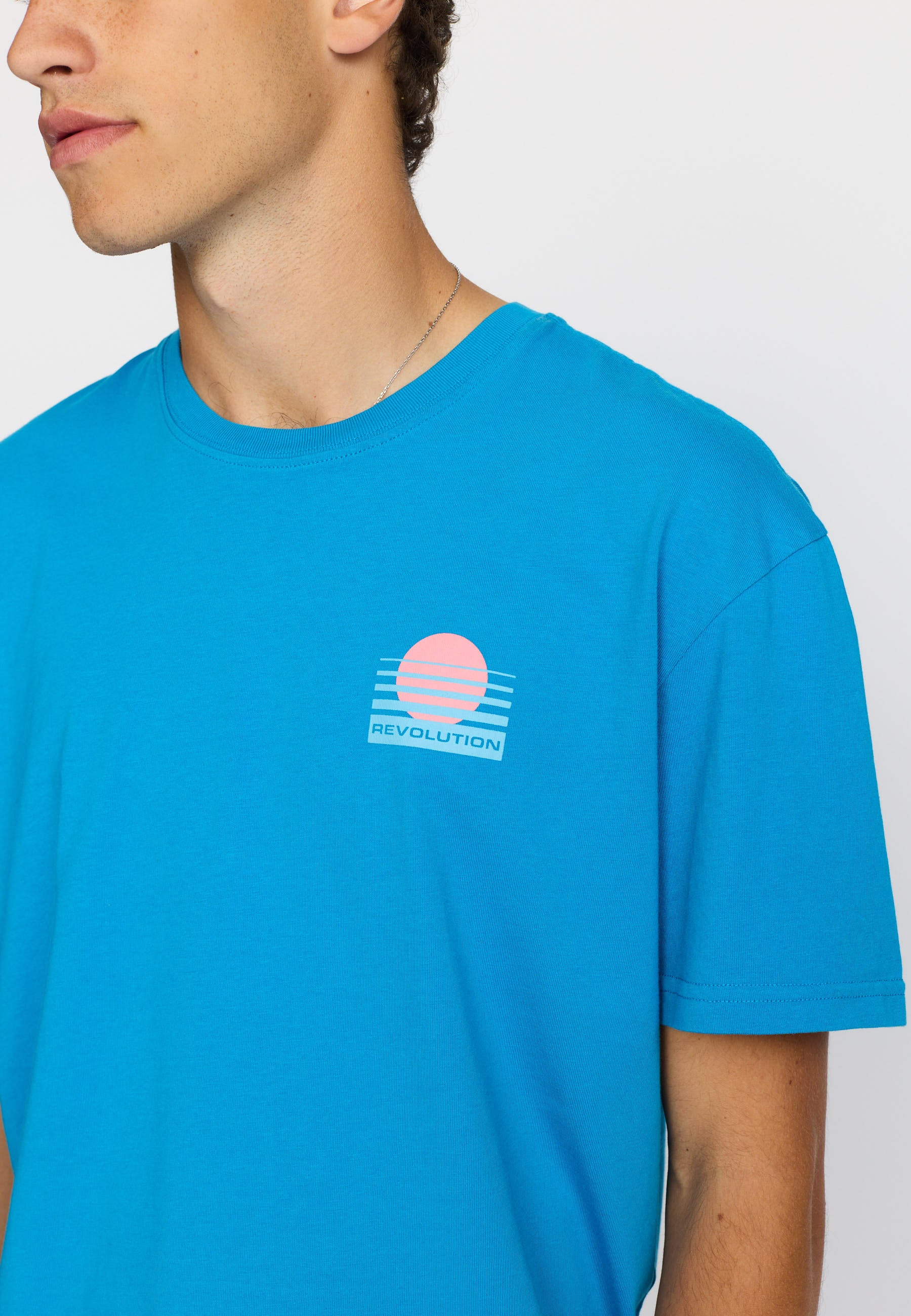 Revolution - Printed T-shirt Blå