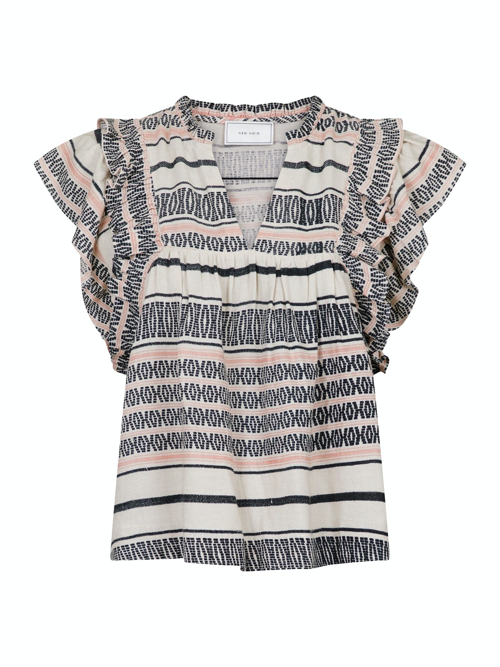 Neo Noir Jayla Stitch Print Top