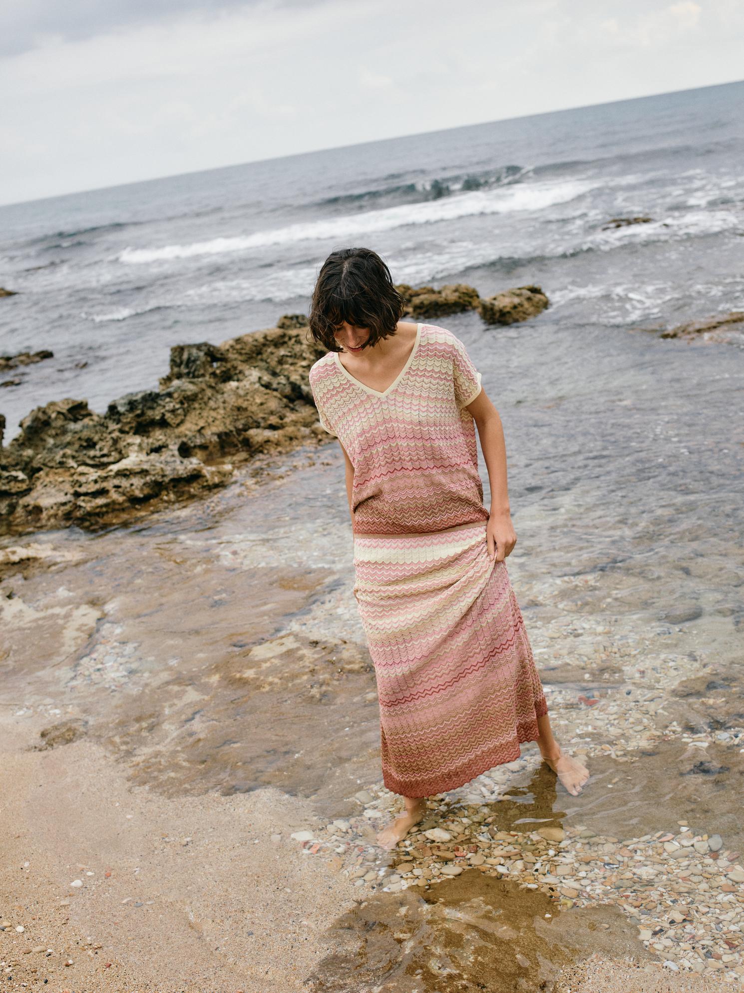 MMHopi Zig Zag Skirt – Strikket Nederdel fra Mos Mosh