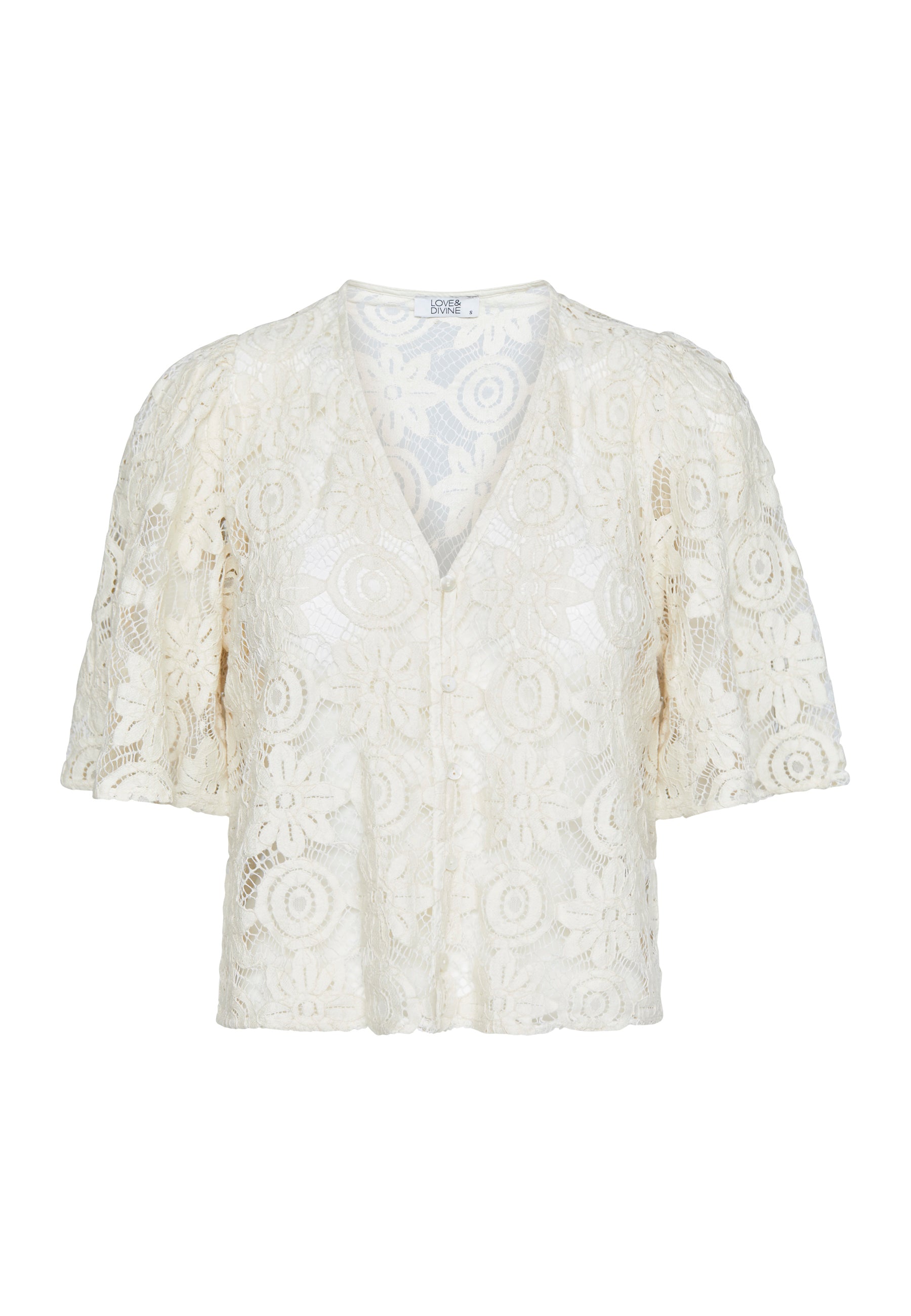 Love&divine Love1313 Bluse – Blonde i Offwhite