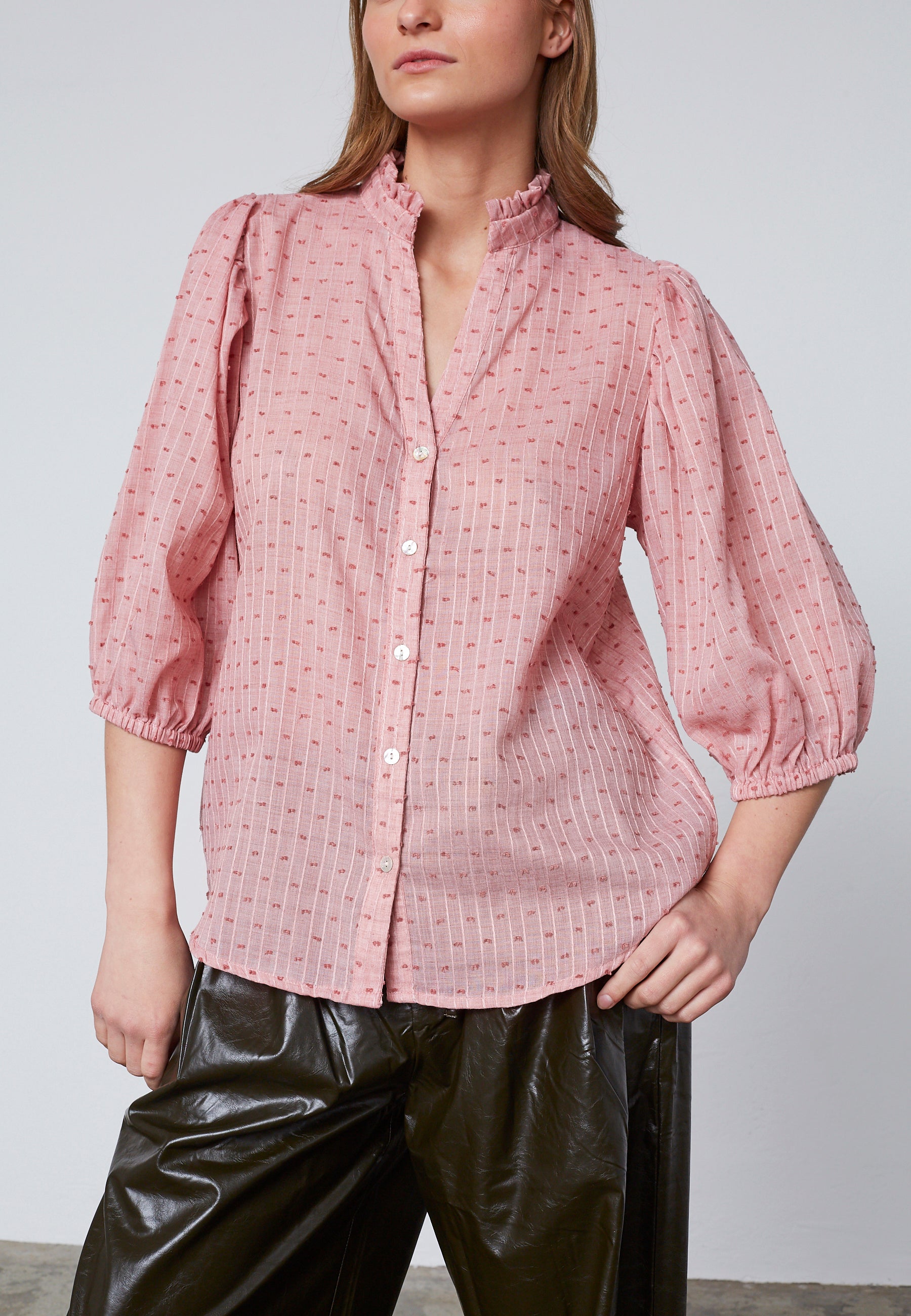 Love&divine Love456-7 Skjorte – Rosa Dot