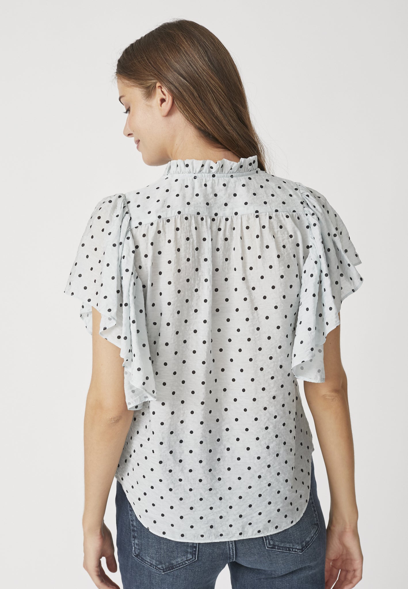 Co' Couture - DionneCC Dot SS Frill Top