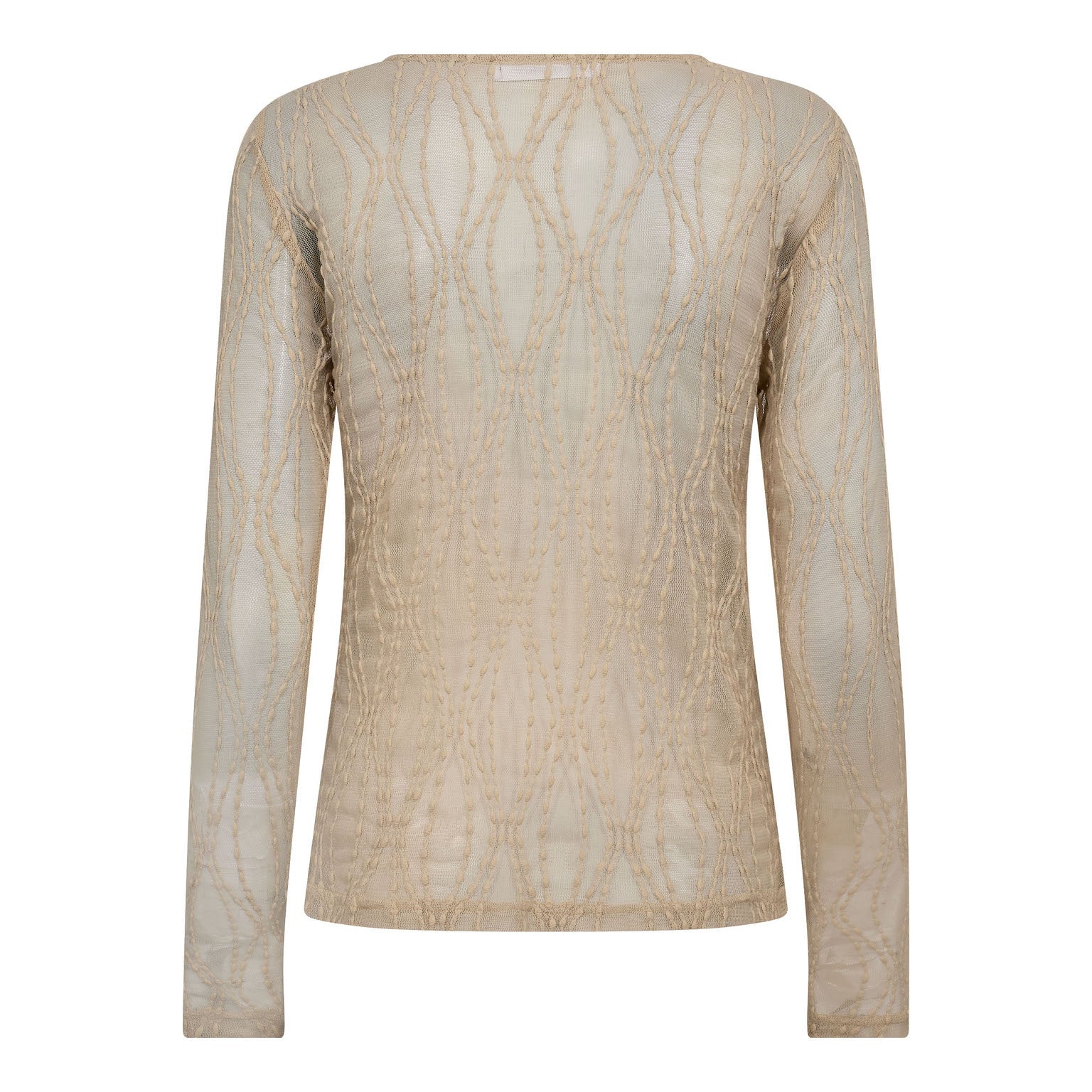 Co' Couture - MarcyCC Mesh Bluse i bone