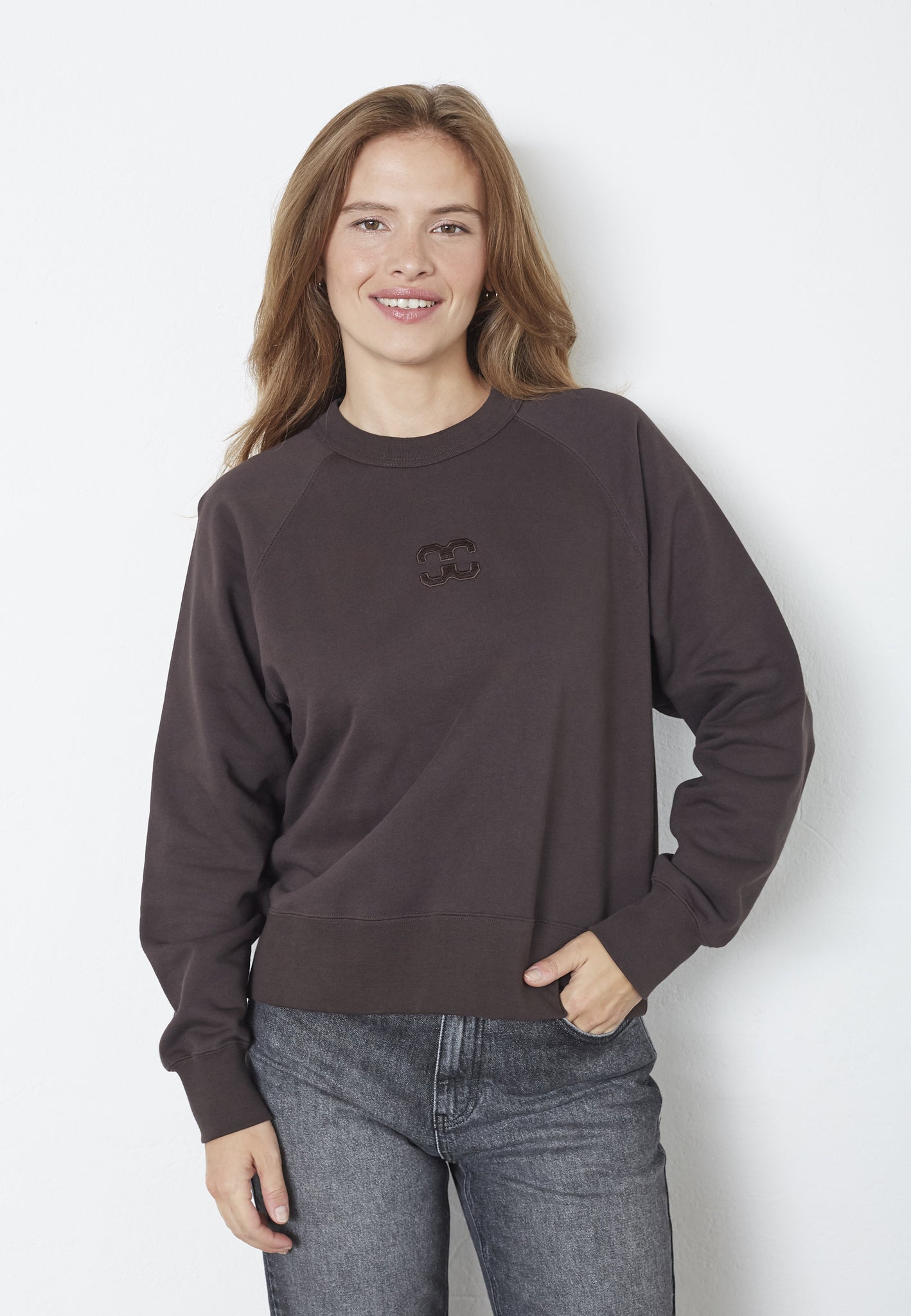 Co' Couture - ErisCC Sweatshirt i mørkebrun