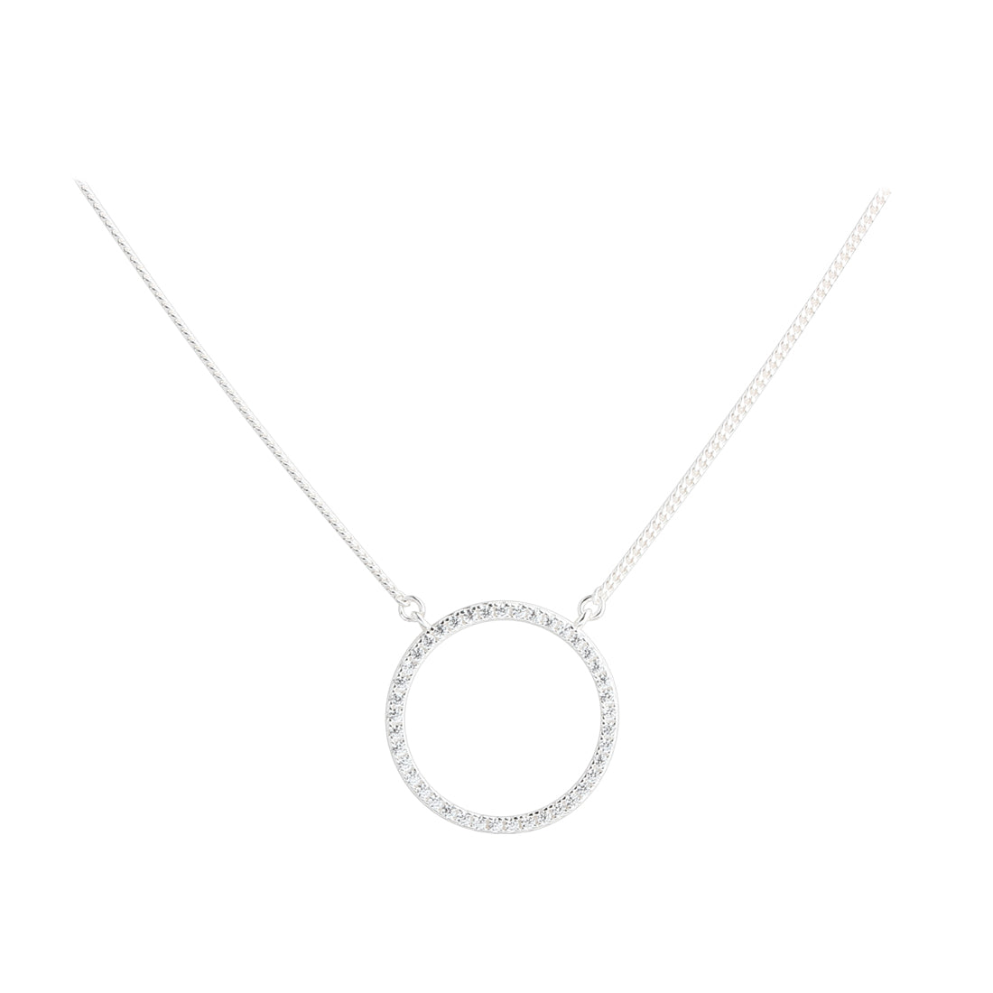 Darling Circle Halskæde sølv - Aqua Dulce