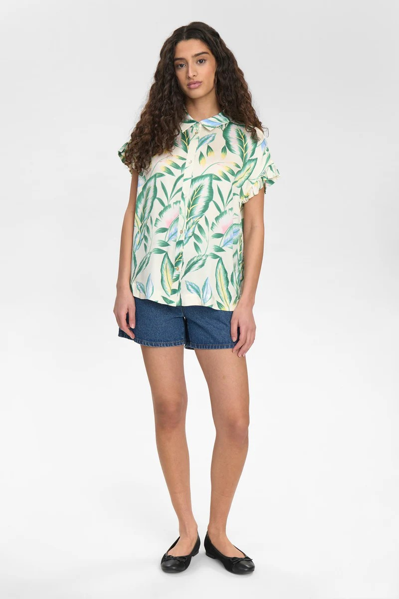 NUGwenna – grøn mønstret skjorte i viskose | Nümph