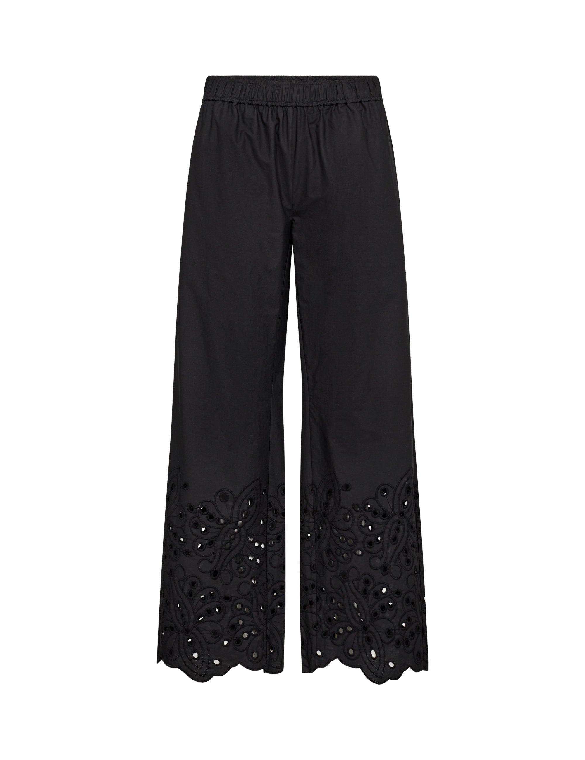 LR-Grolet 6 – sorte bomuldsbukser med broderi | Leveté Room