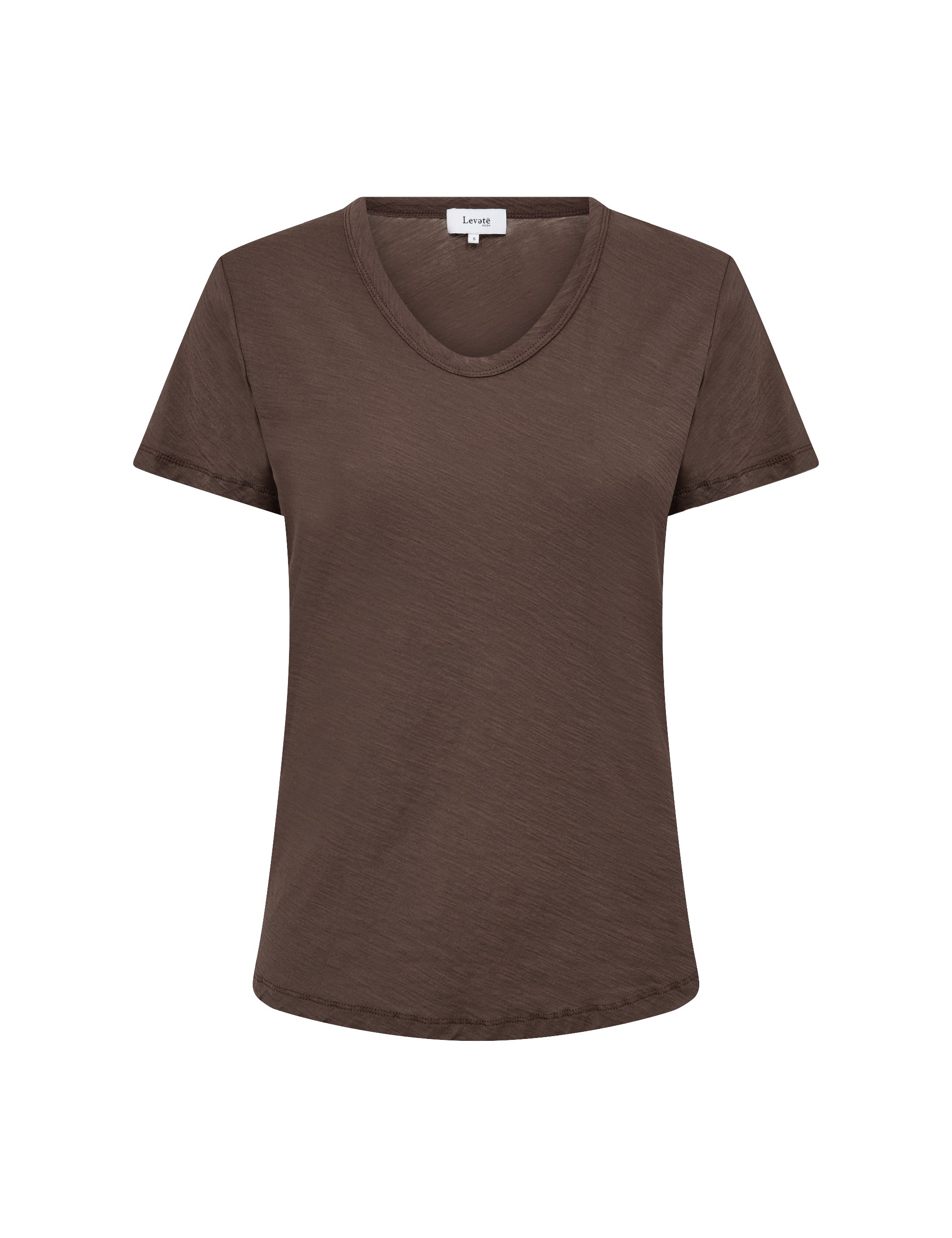 Leveté Room LR-Any 2 T-shirt – Mørkebrun