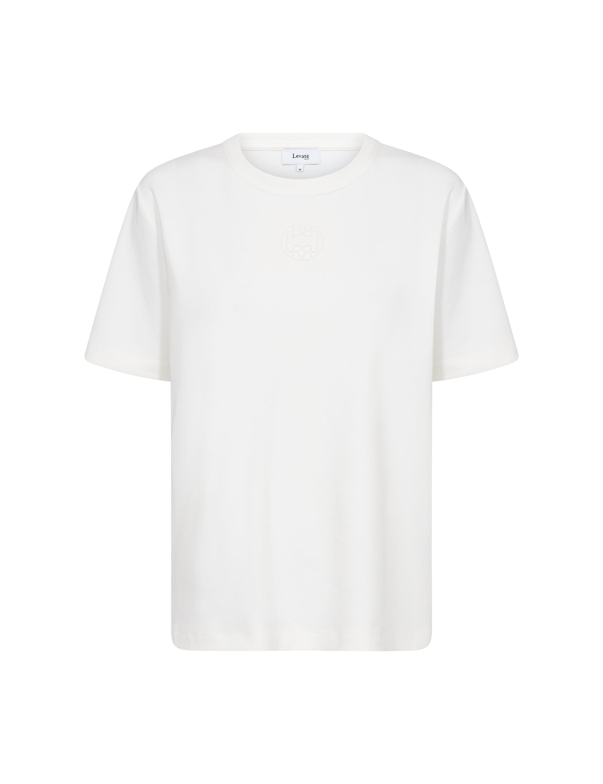 LR-Kis 7 – hvid T-shirt i økologisk bomuldsblend | Leveté Room