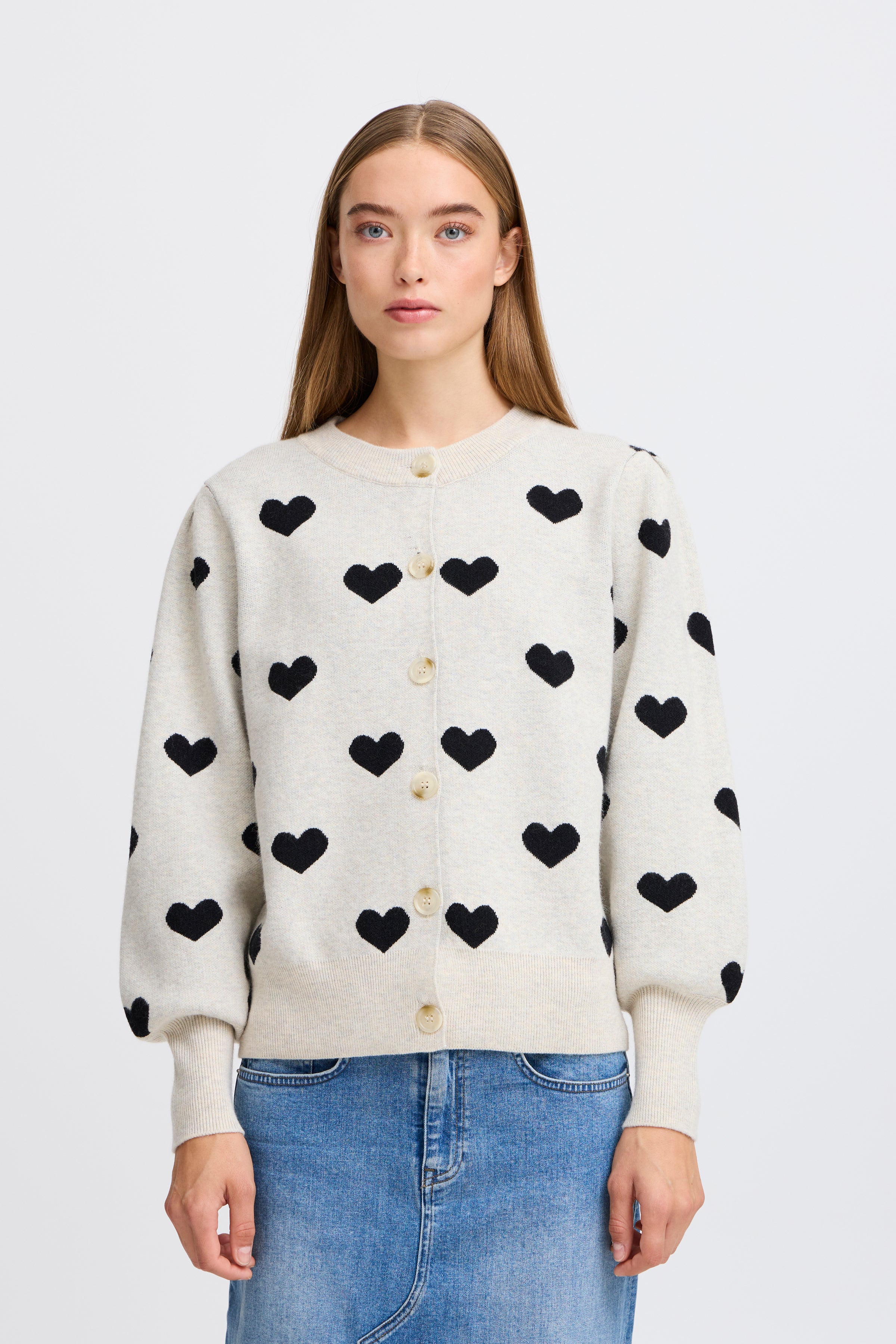 Ichi IHBrielle Cardigan, Oat