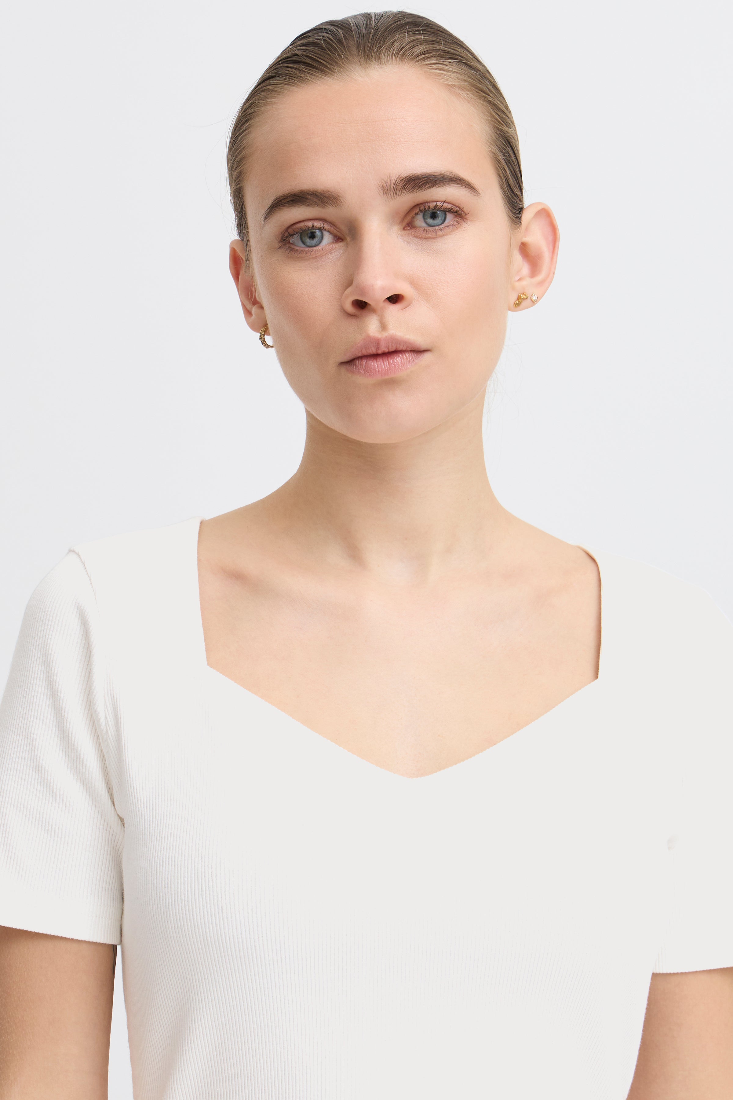 Ichi - IHLoreta T-shirt i hvid