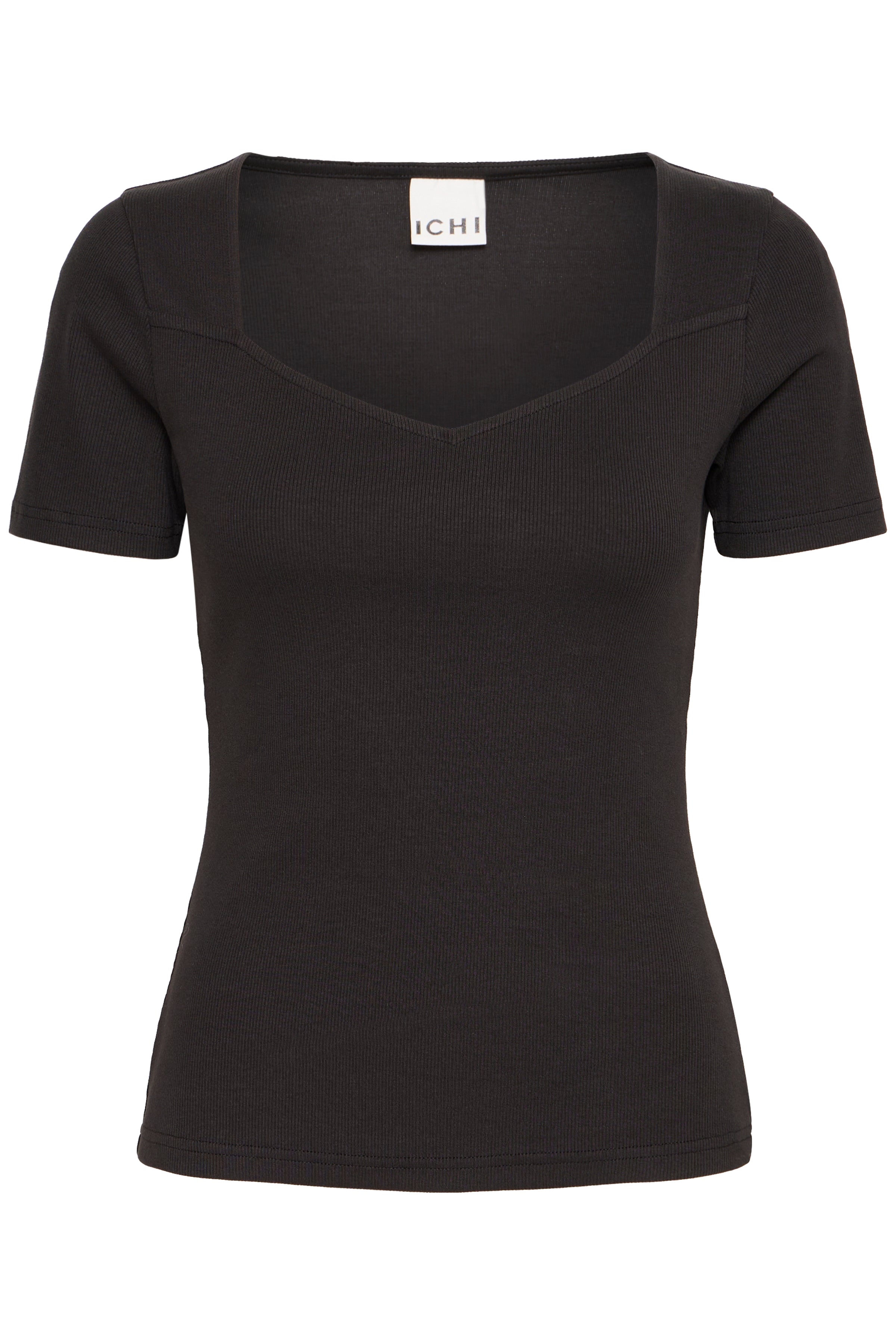 Ichi - IHLoreta T-shirt i sort