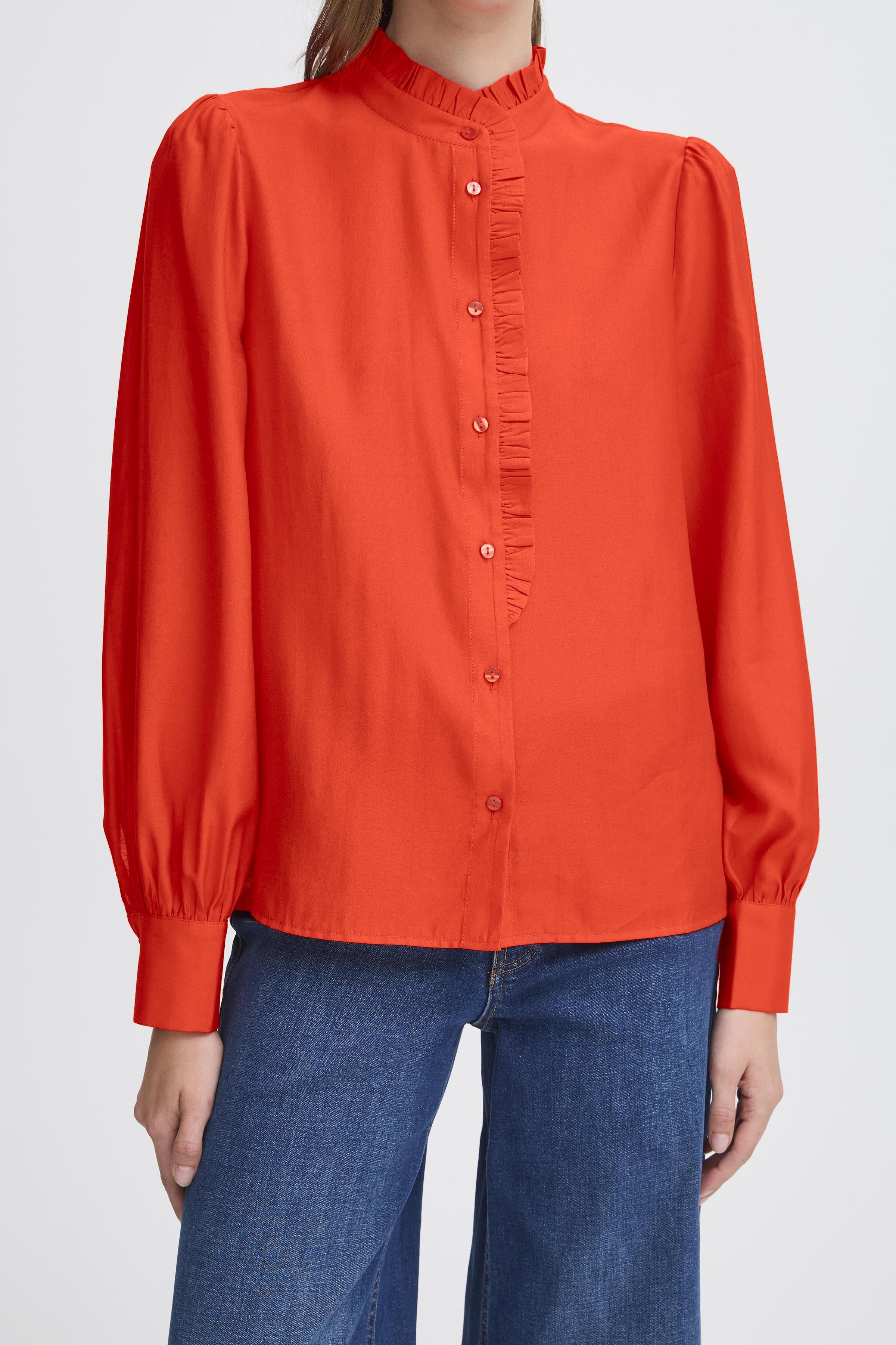 Ichi IHKarlani Shirt - Statement Skjorte, Orange