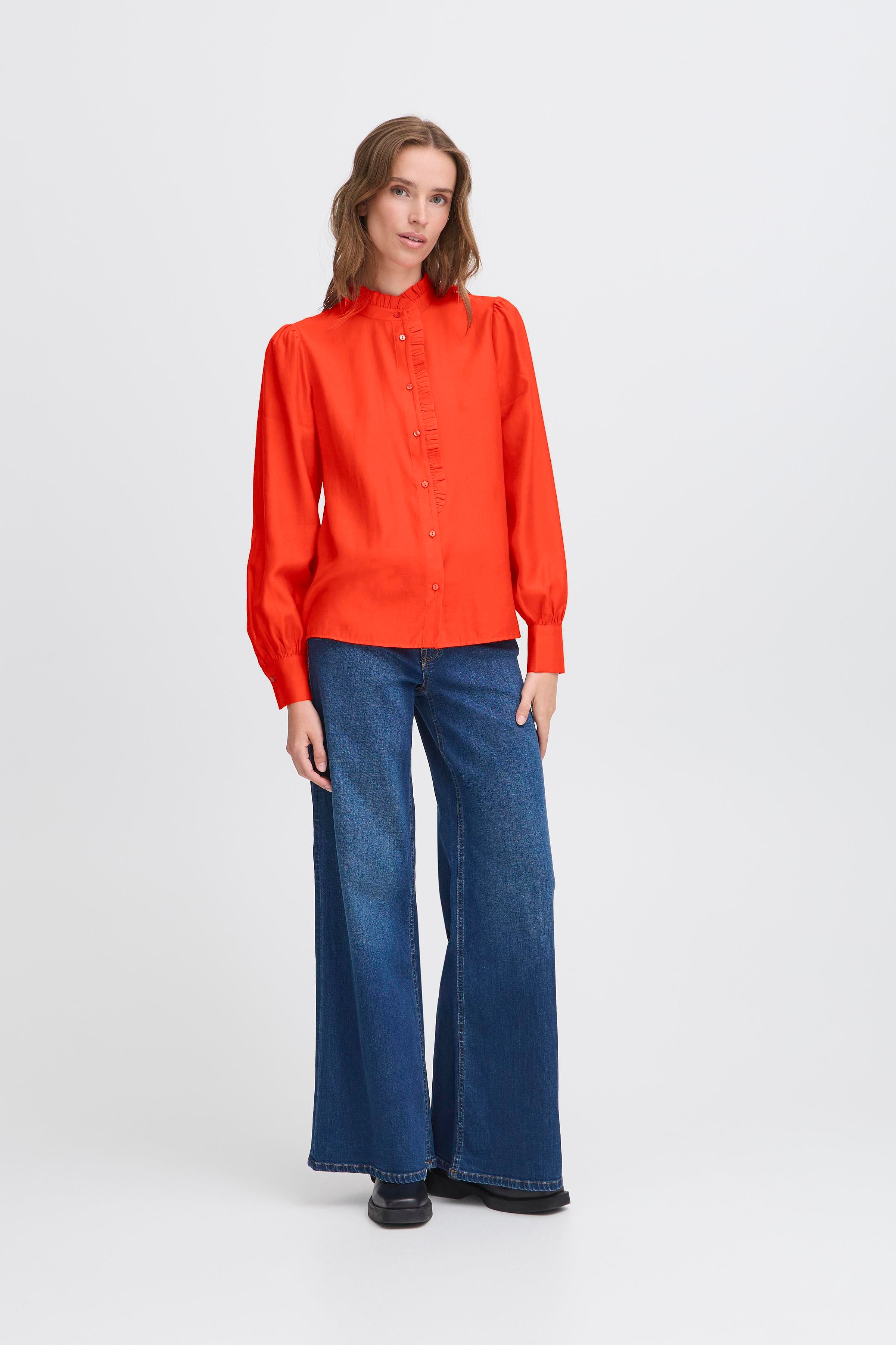 Ichi IHKarlani Shirt - Statement Skjorte, Orange