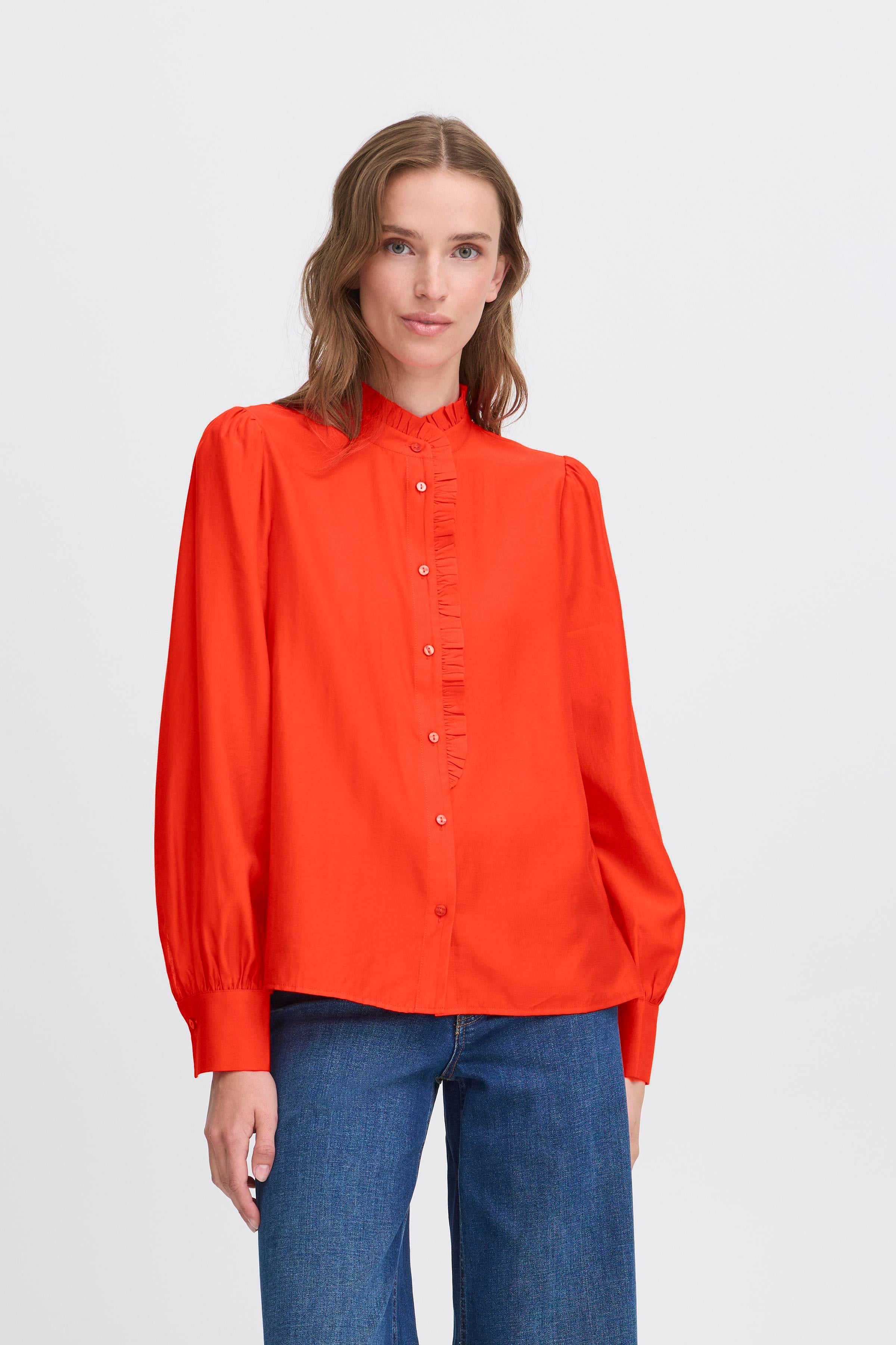 Ichi IHKarlani Shirt - Statement Skjorte, Orange