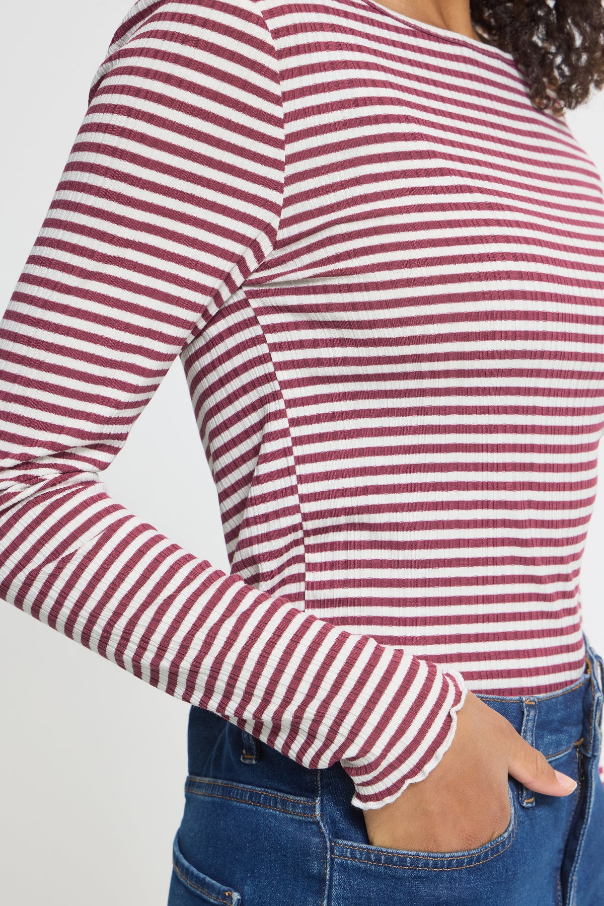 Ichi - IHCella Bluse, bordeaux strib