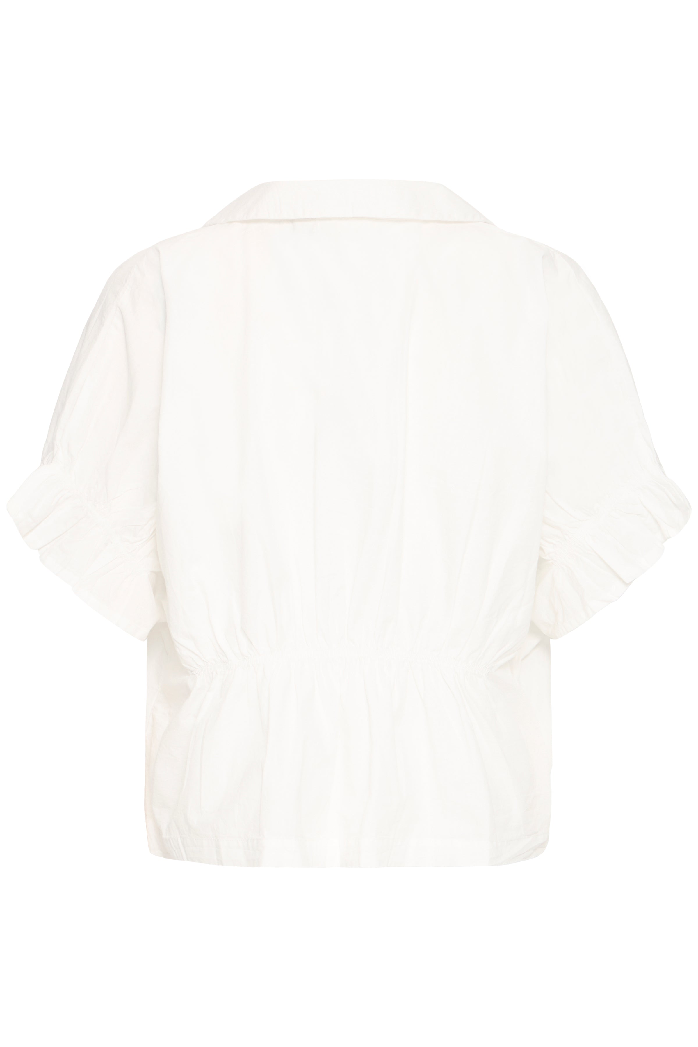 IHSami Shirt i hvid – Let skjorte med feminine flæser