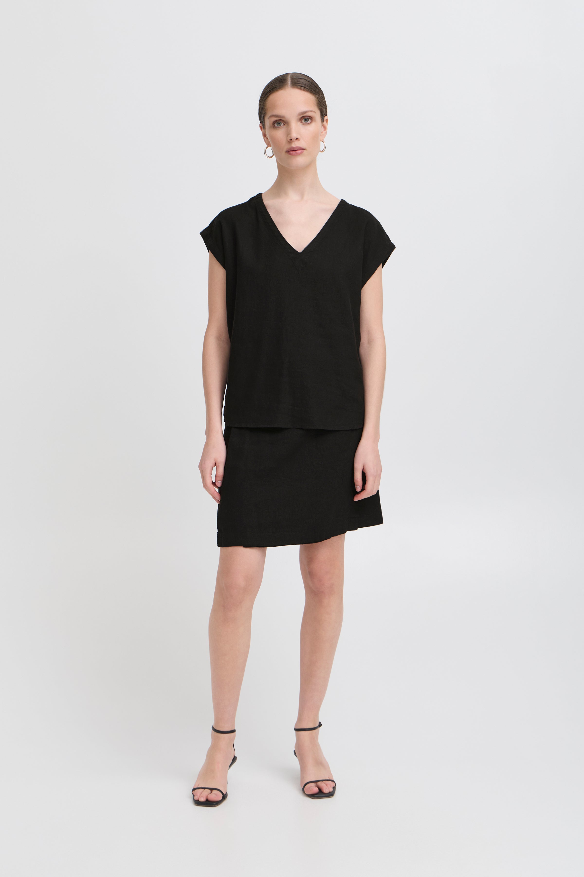 IHLinno V-Bluse, sort