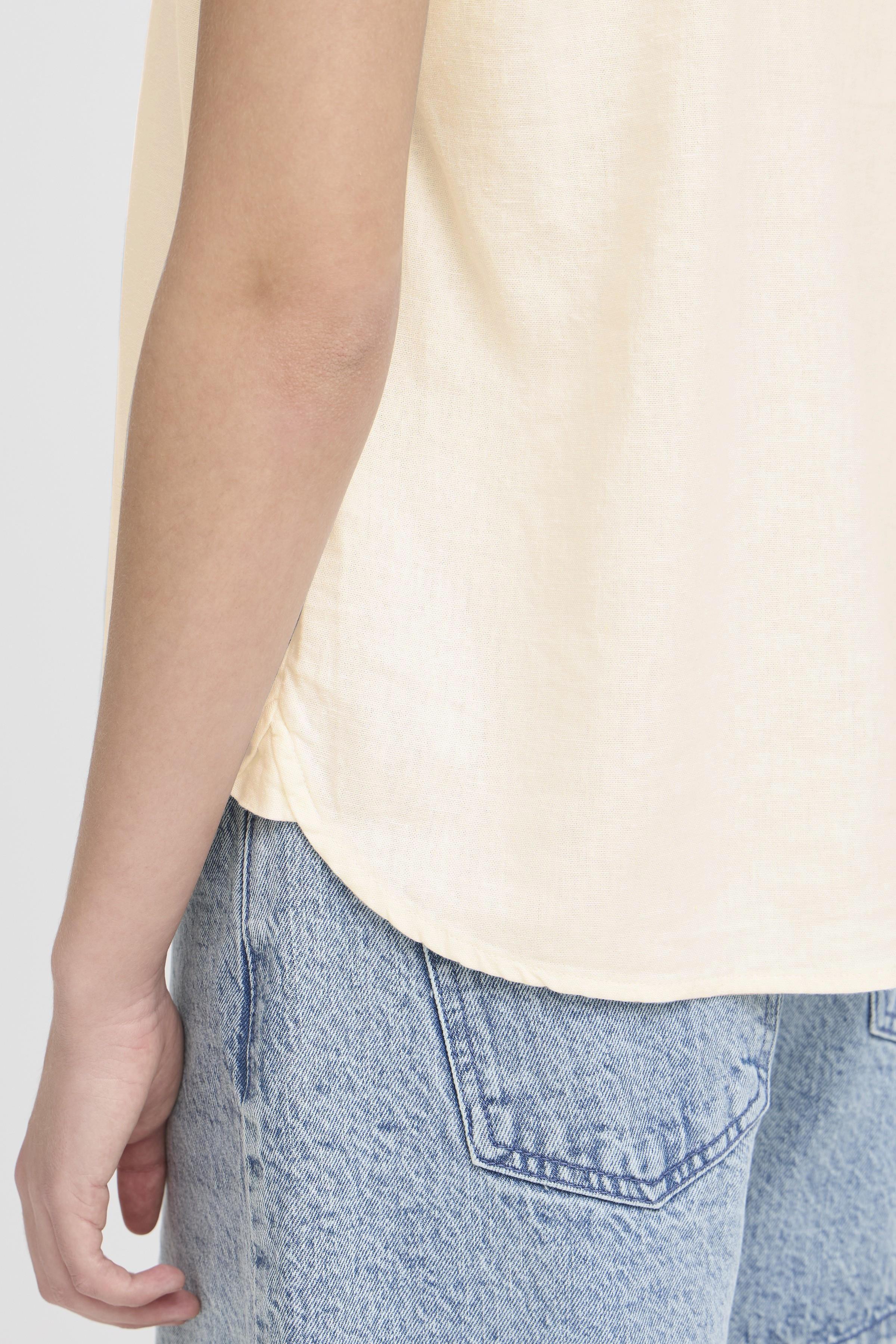 Ichi - IHLinno SS Bluse, ecru