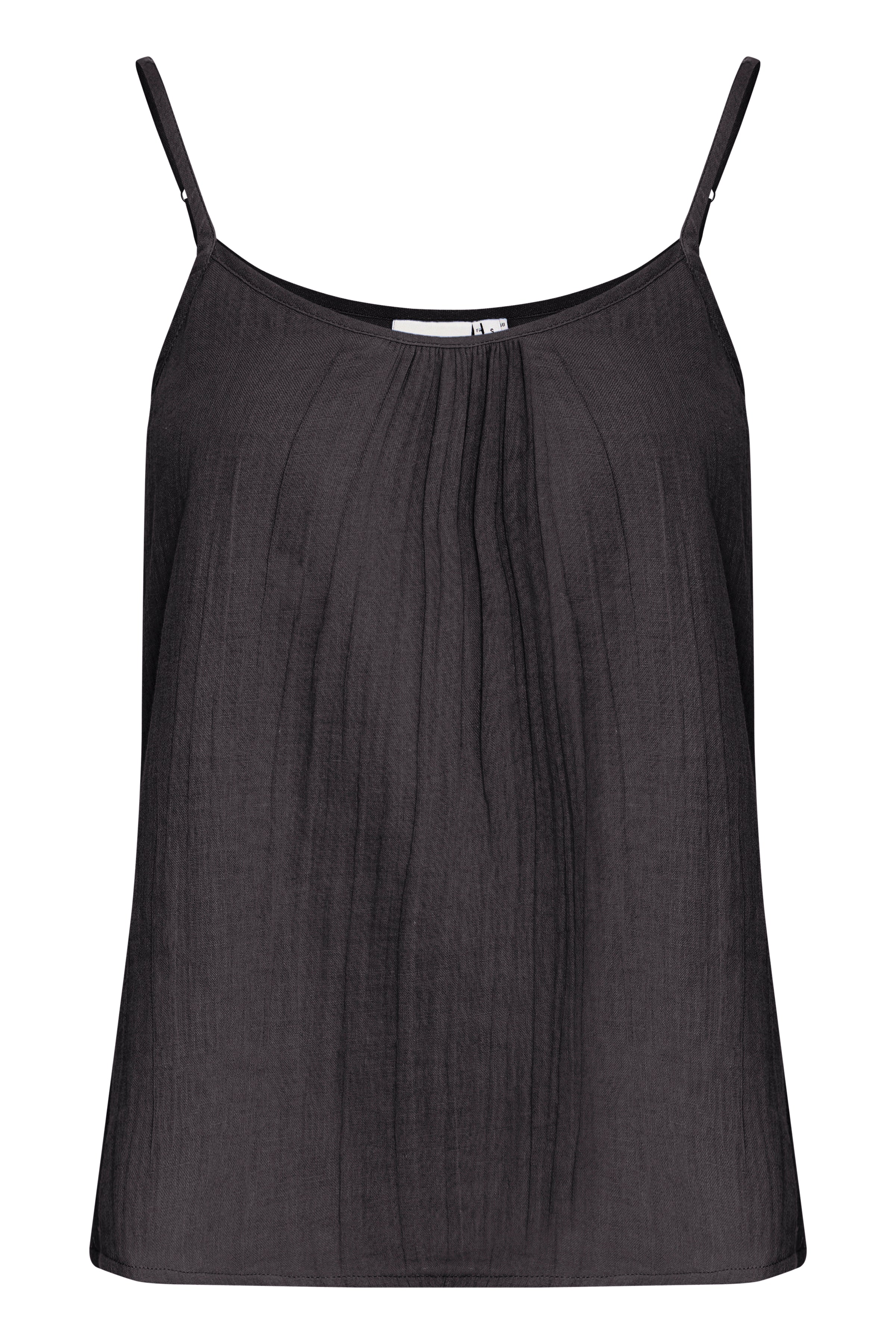 IAFoxa singlet – let sommertop i sort bomuld med stropper fra ICHI