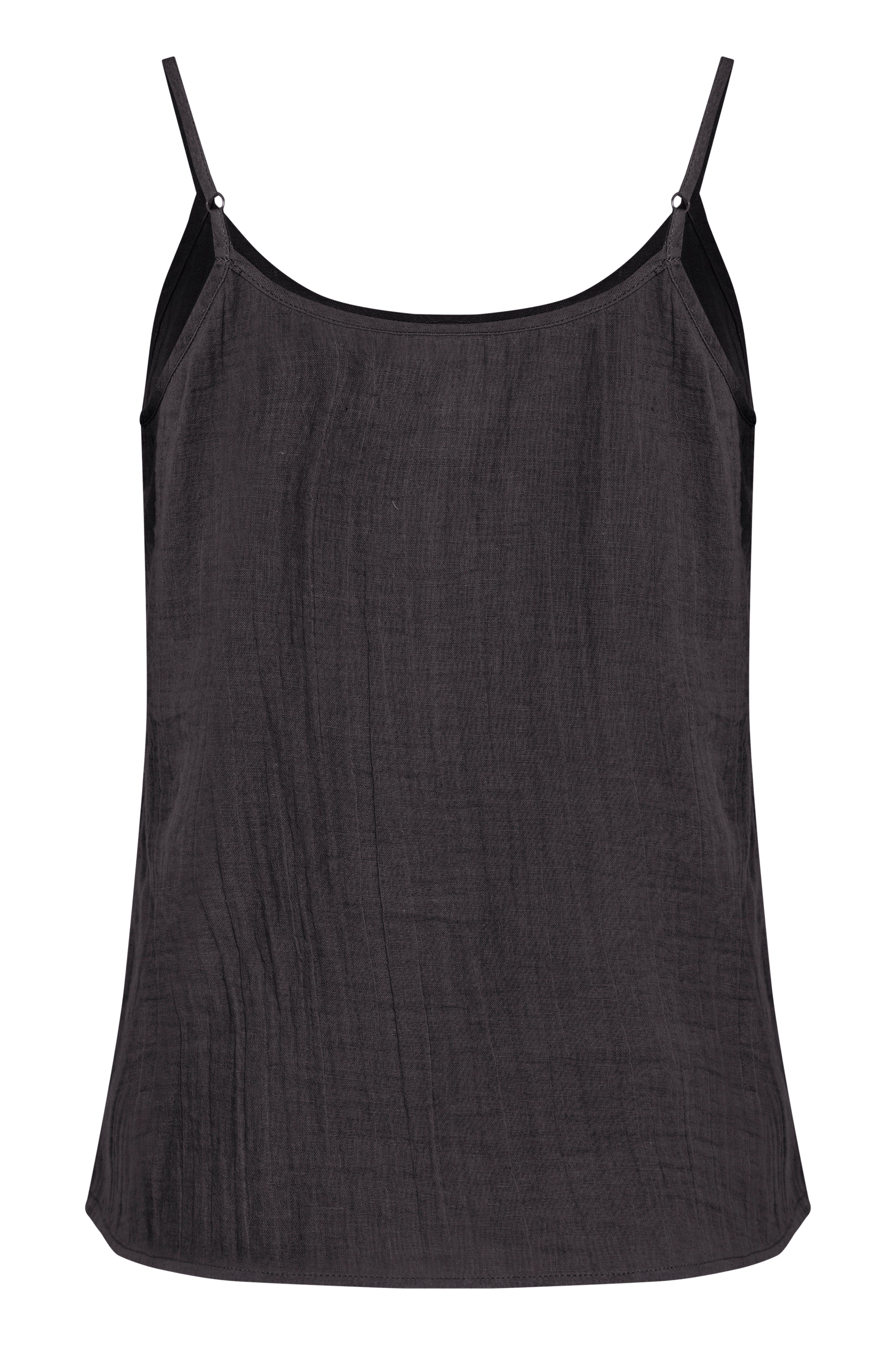 IAFoxa singlet – let sommertop i sort bomuld med stropper fra ICHI