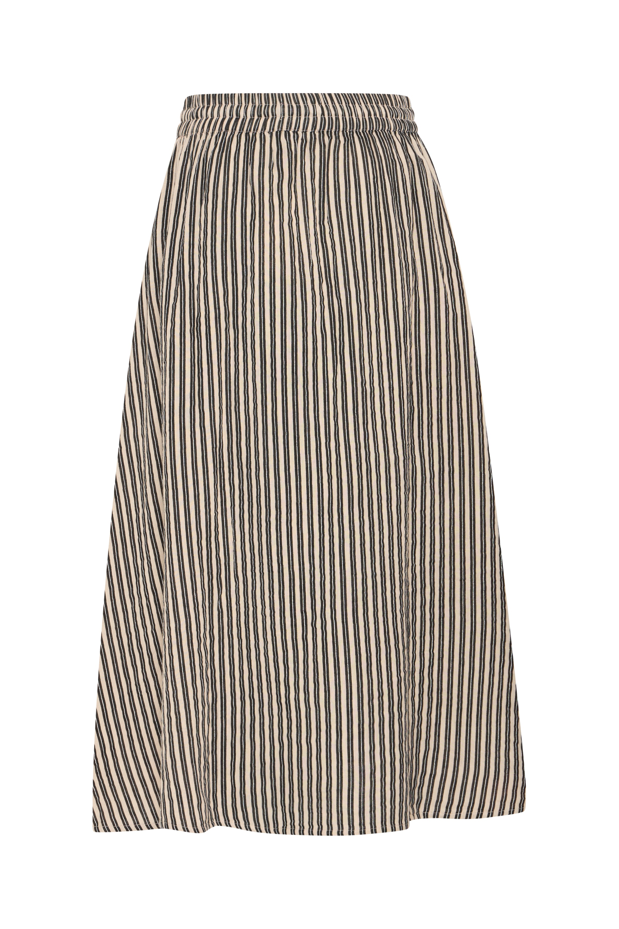 IAFoxa striped midi skirt – stribet bomuldsnederdel med elastik fra ICHI