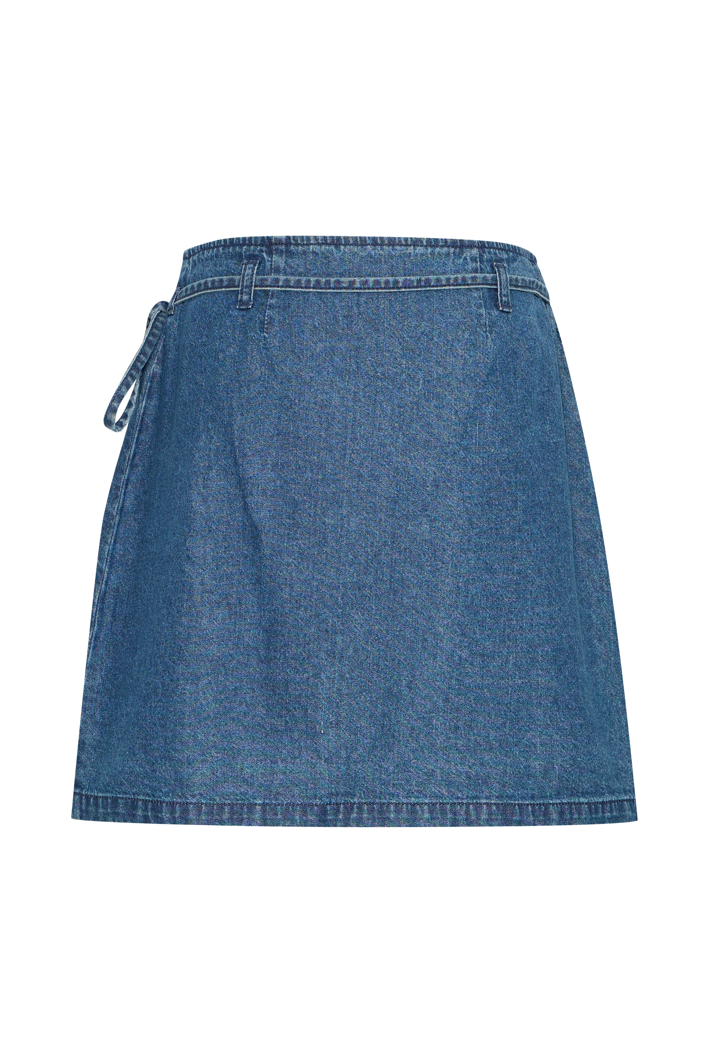ICHI IHDallas Skirt – Kort slå-om nederdel i denim