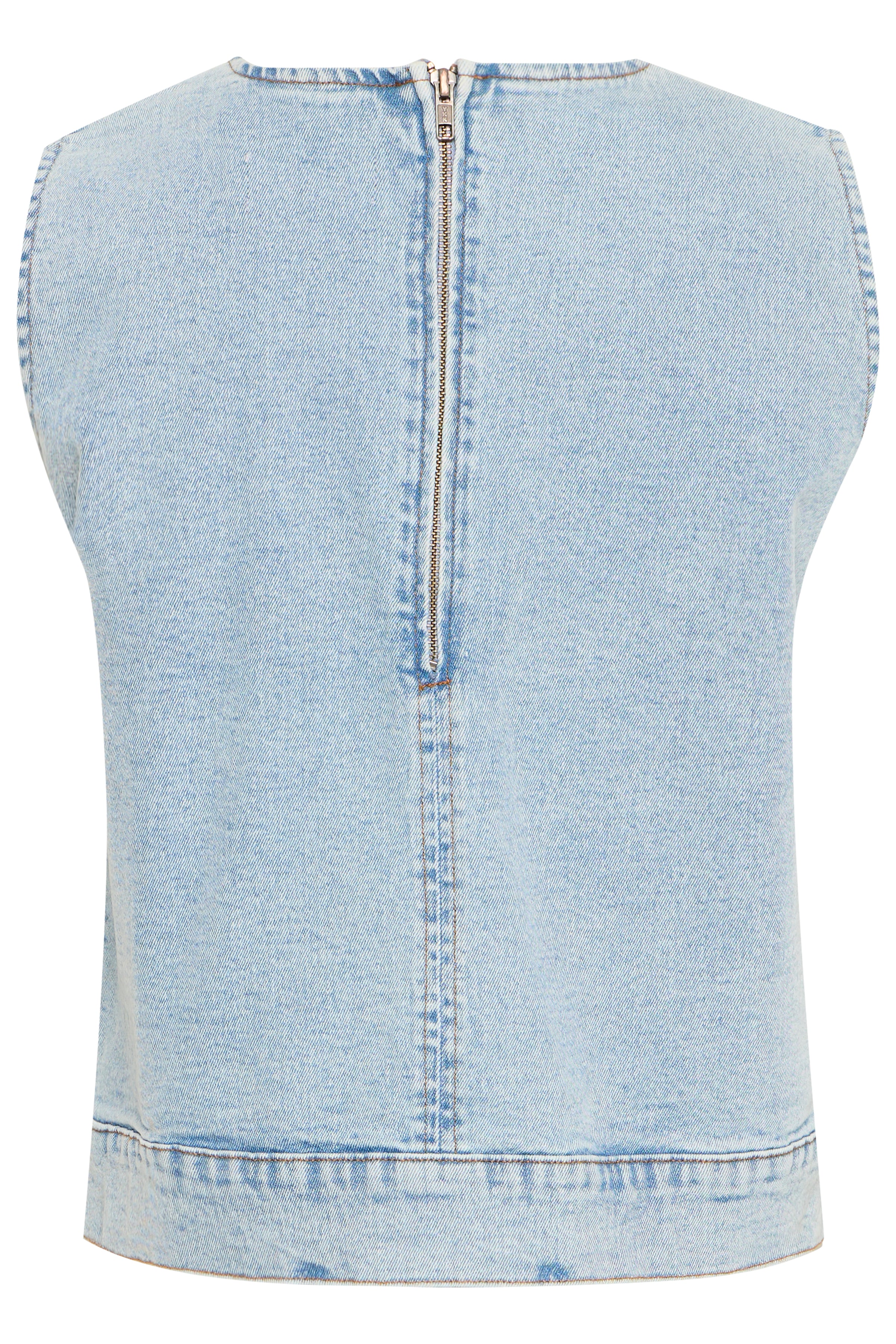 IHARMIOS Denim Top fra ICHI