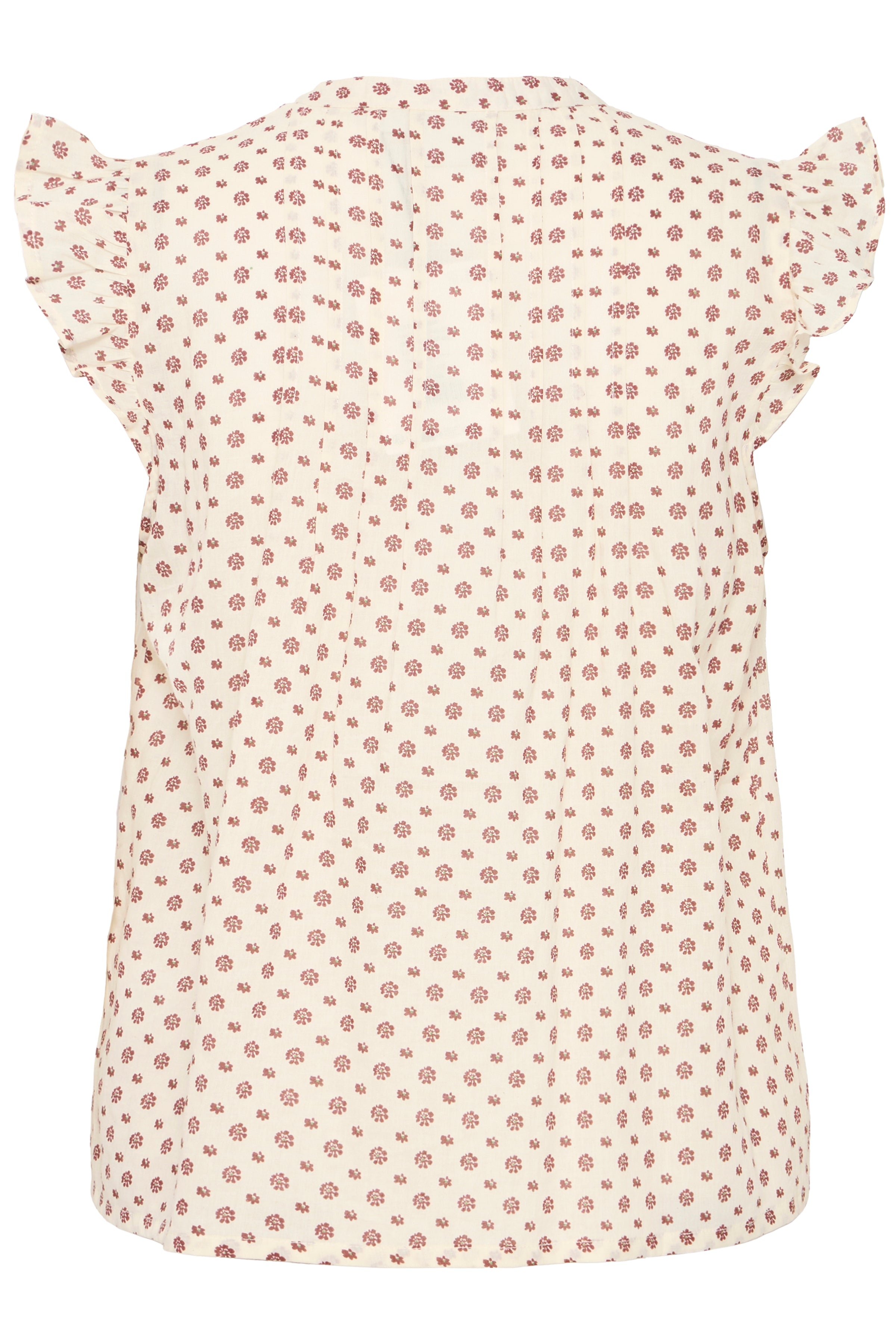 ICHI IHUrsula Blouse – Blomstret bluse med Flæser