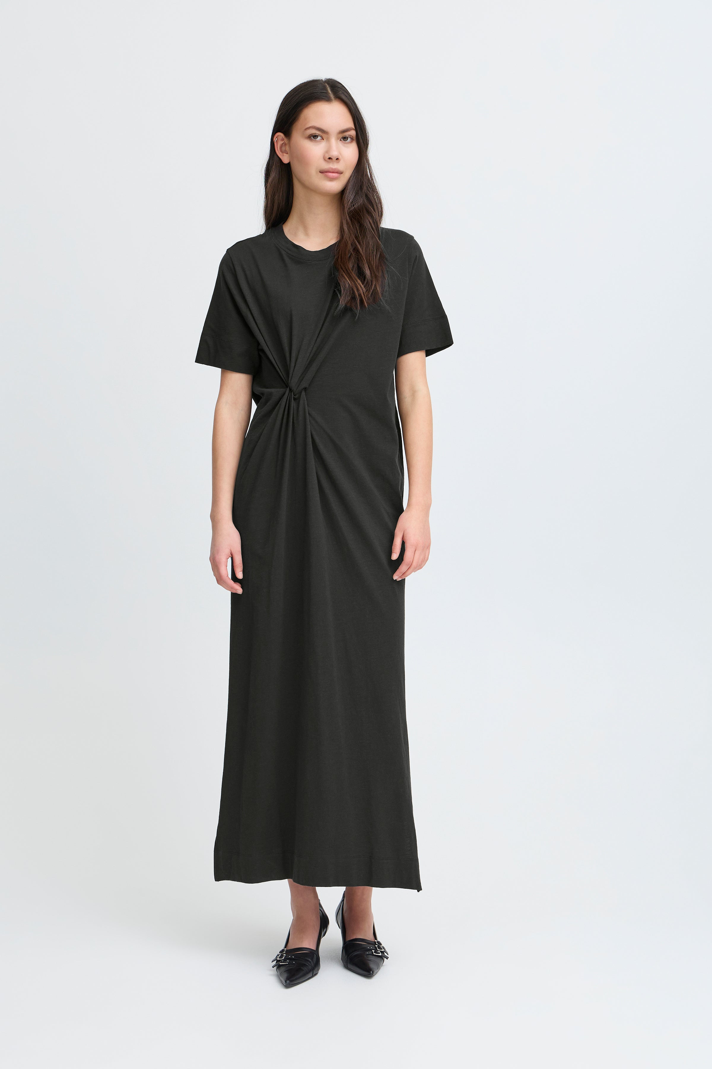 Ichi IHOvula Dress - T-shirtkjole med Knudedetalje