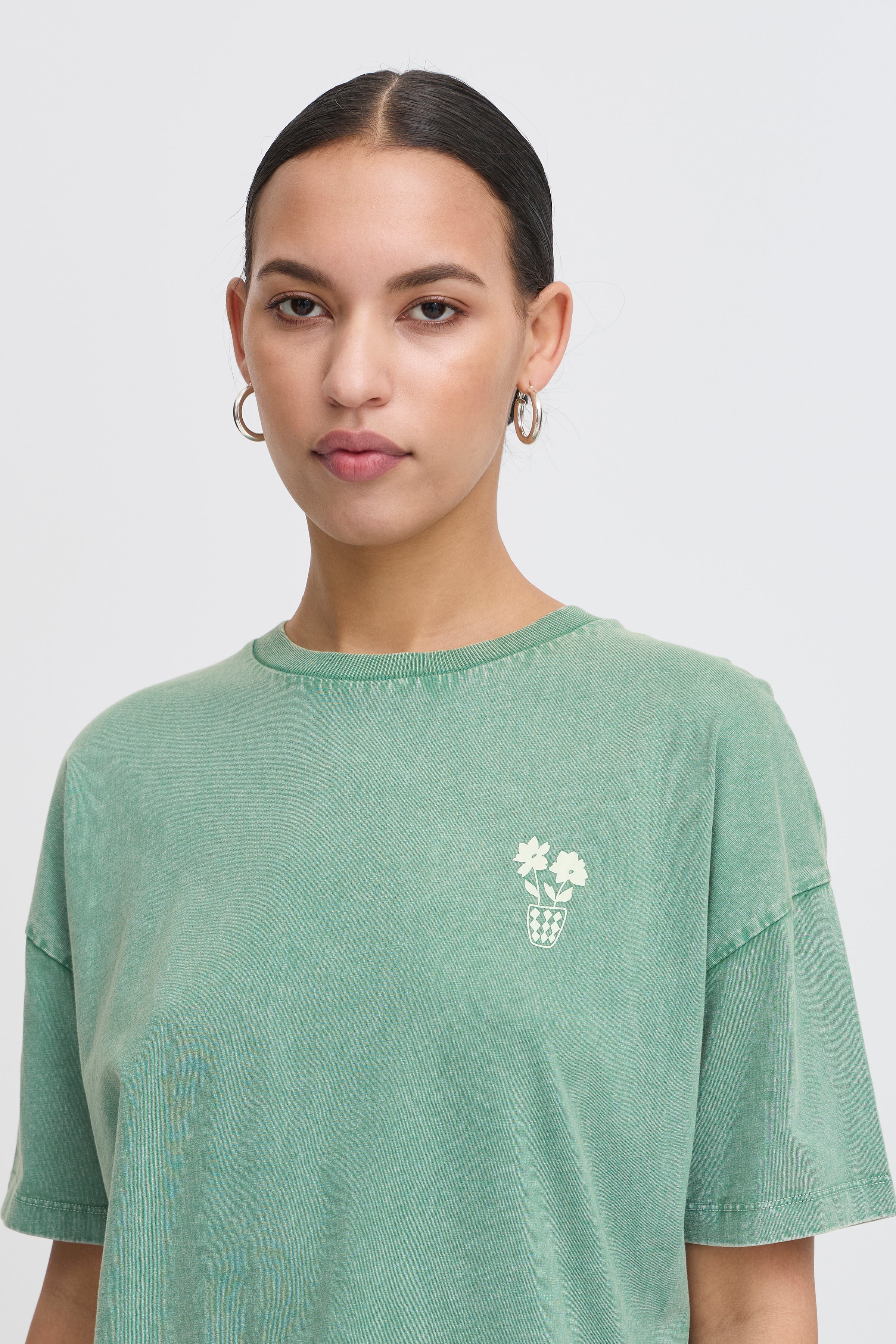 ICHI IHNabino T-shirt – Grøn Bomulds Tee