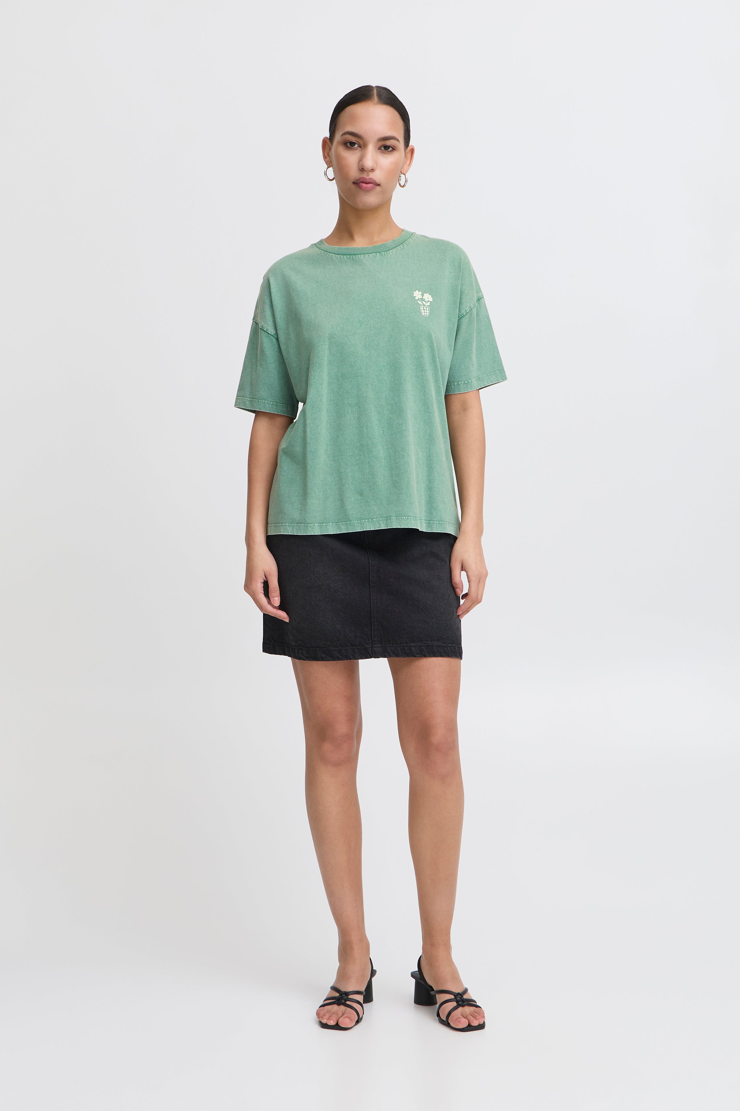 ICHI IHNabino T-shirt – Grøn Bomulds Tee