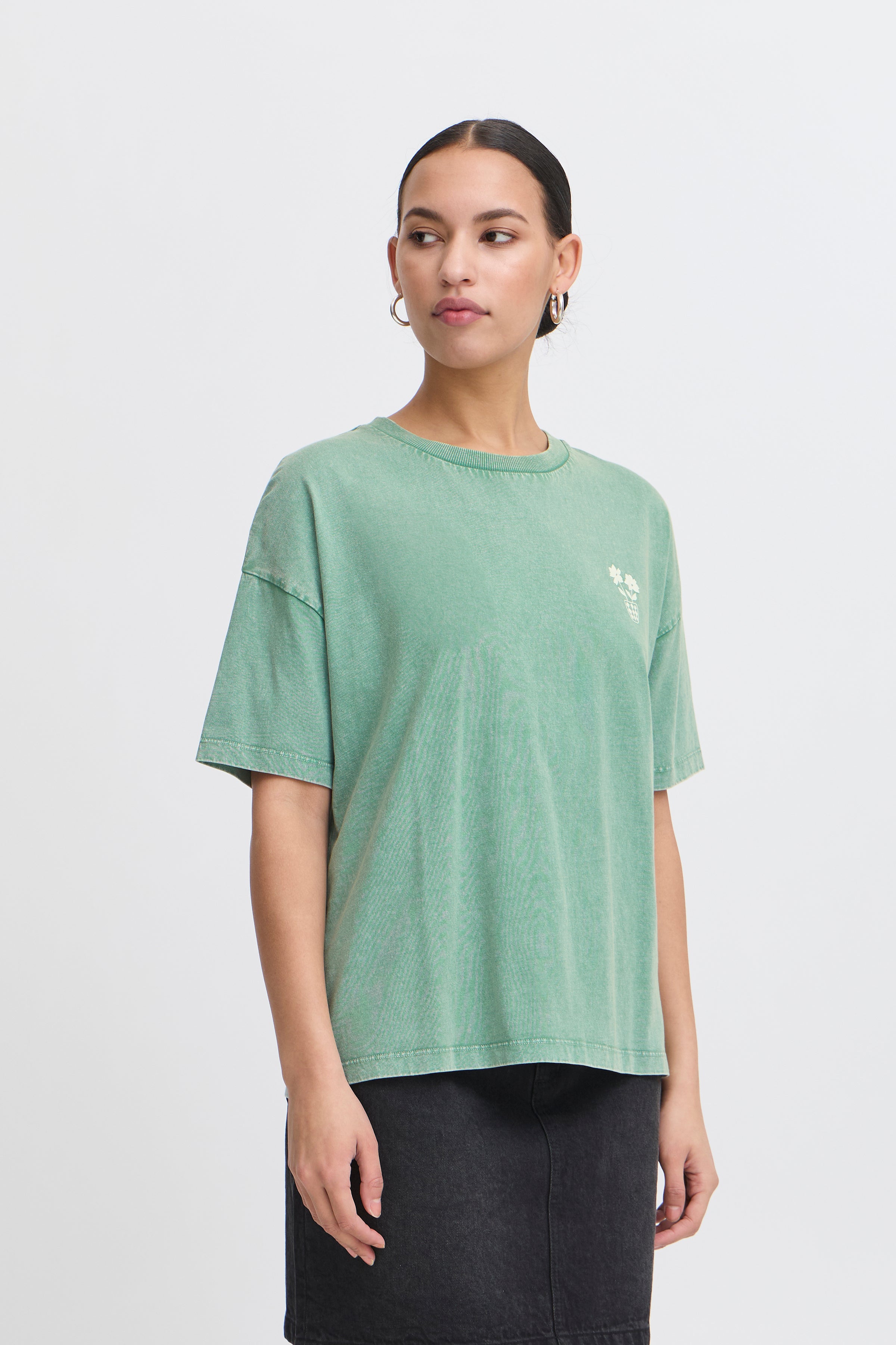 ICHI IHNabino T-shirt – Grøn Bomulds Tee