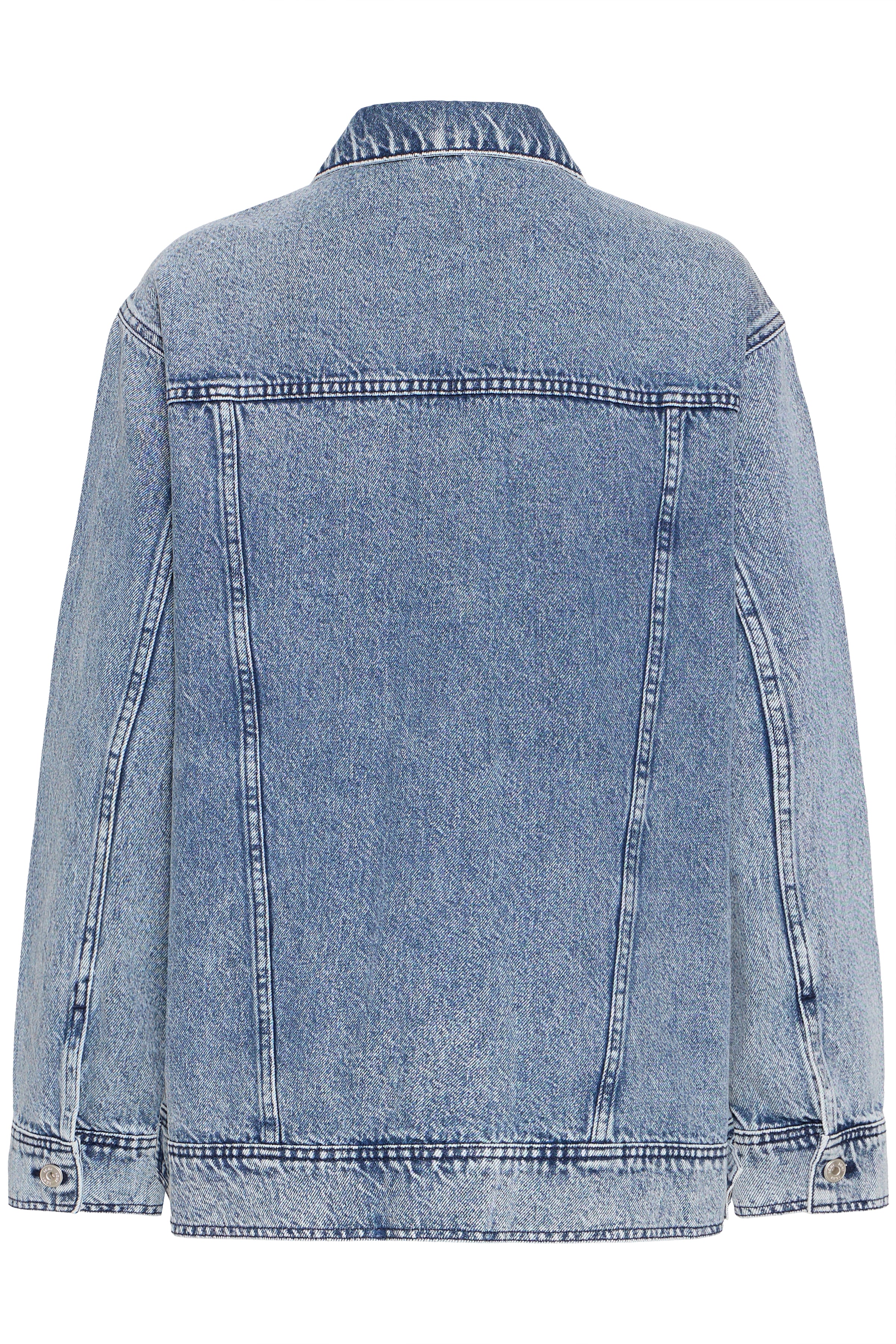 Ichi IHNaomy Denim Jakke – Klassisk Cowboyjakke i 100% Bomuld