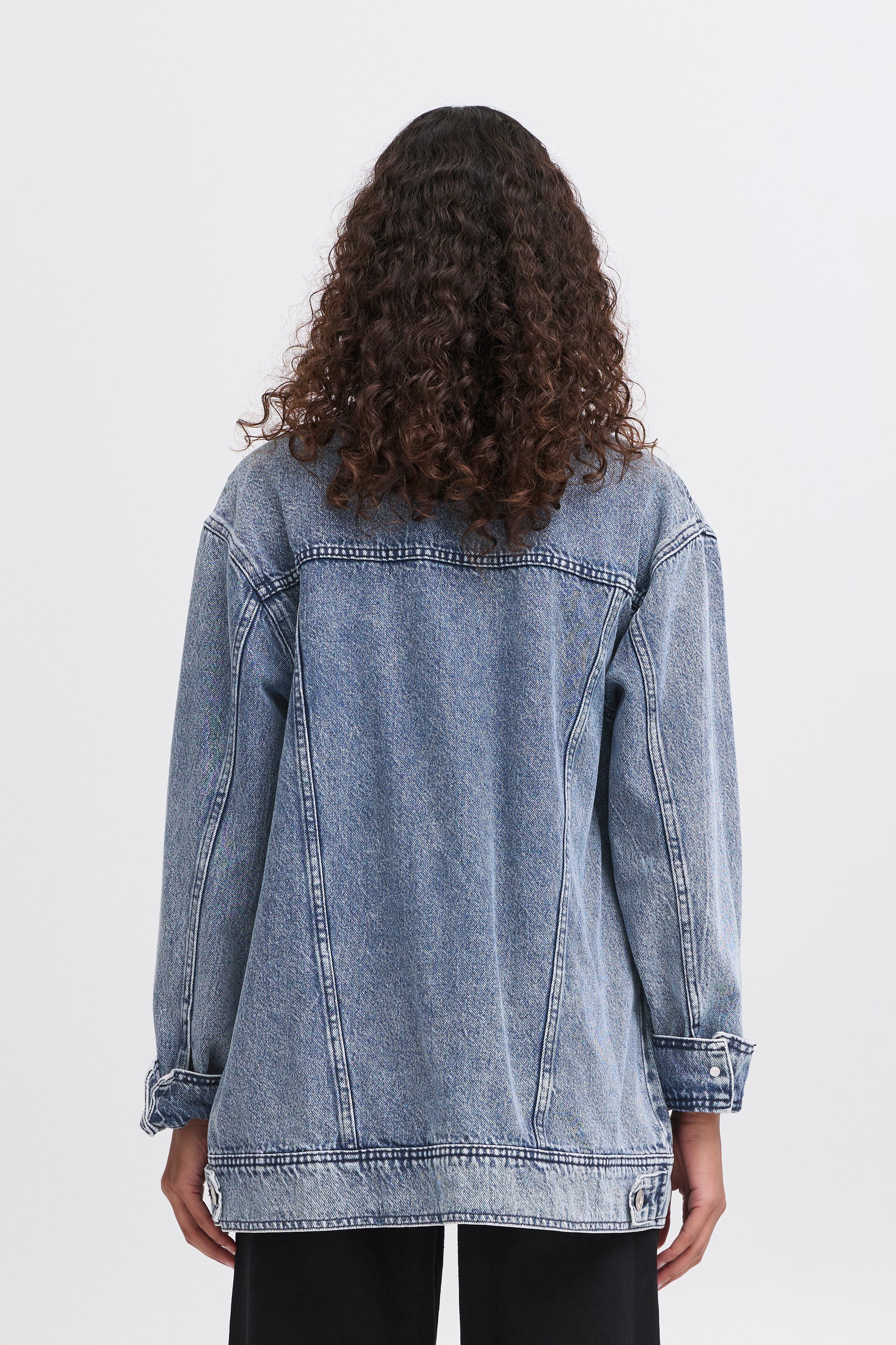 Ichi IHNaomy Denim Jakke – Klassisk Cowboyjakke i 100% Bomuld