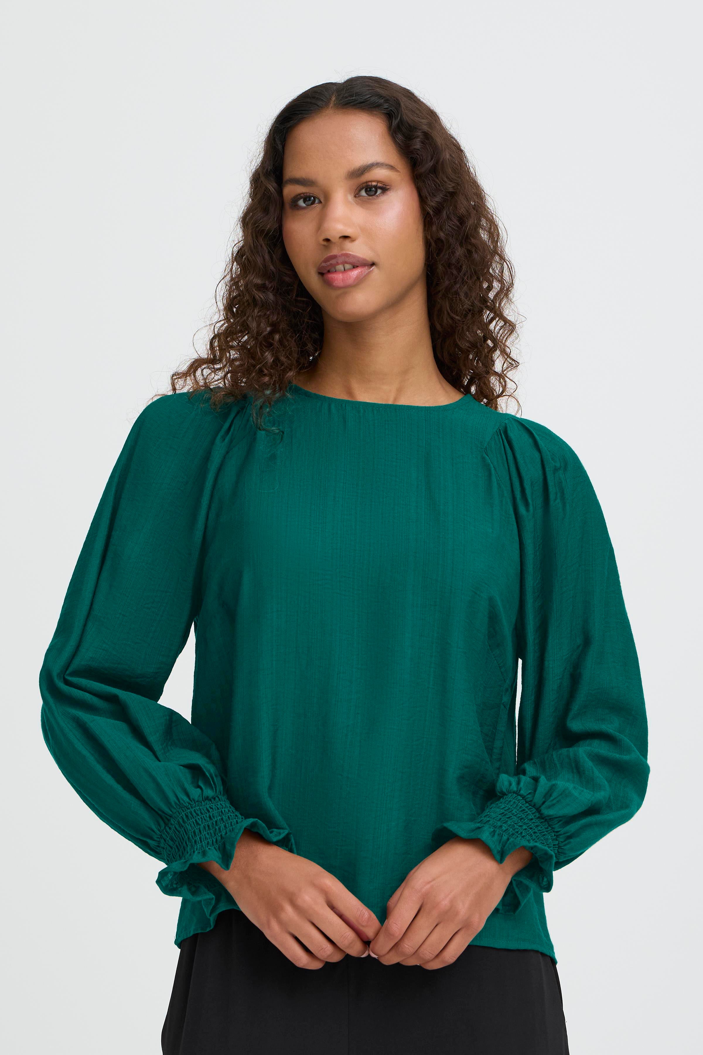 Ichi - IHWilma bluse i grøn