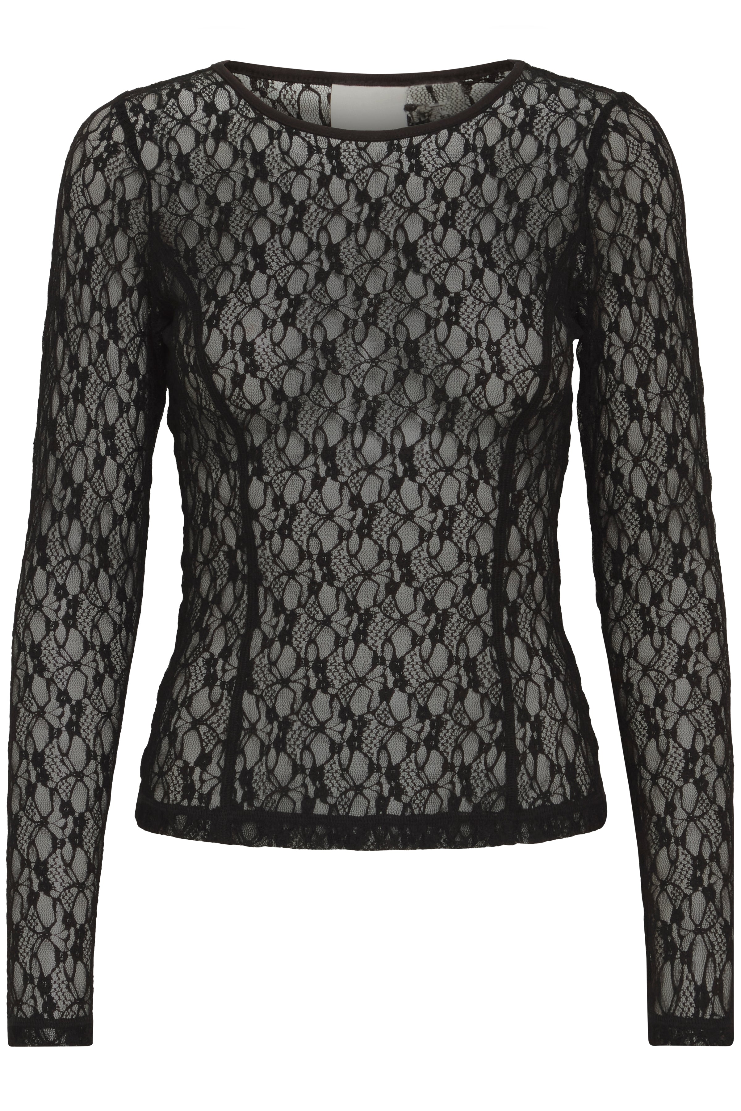 Ichi - IXLacey Bluse i sort