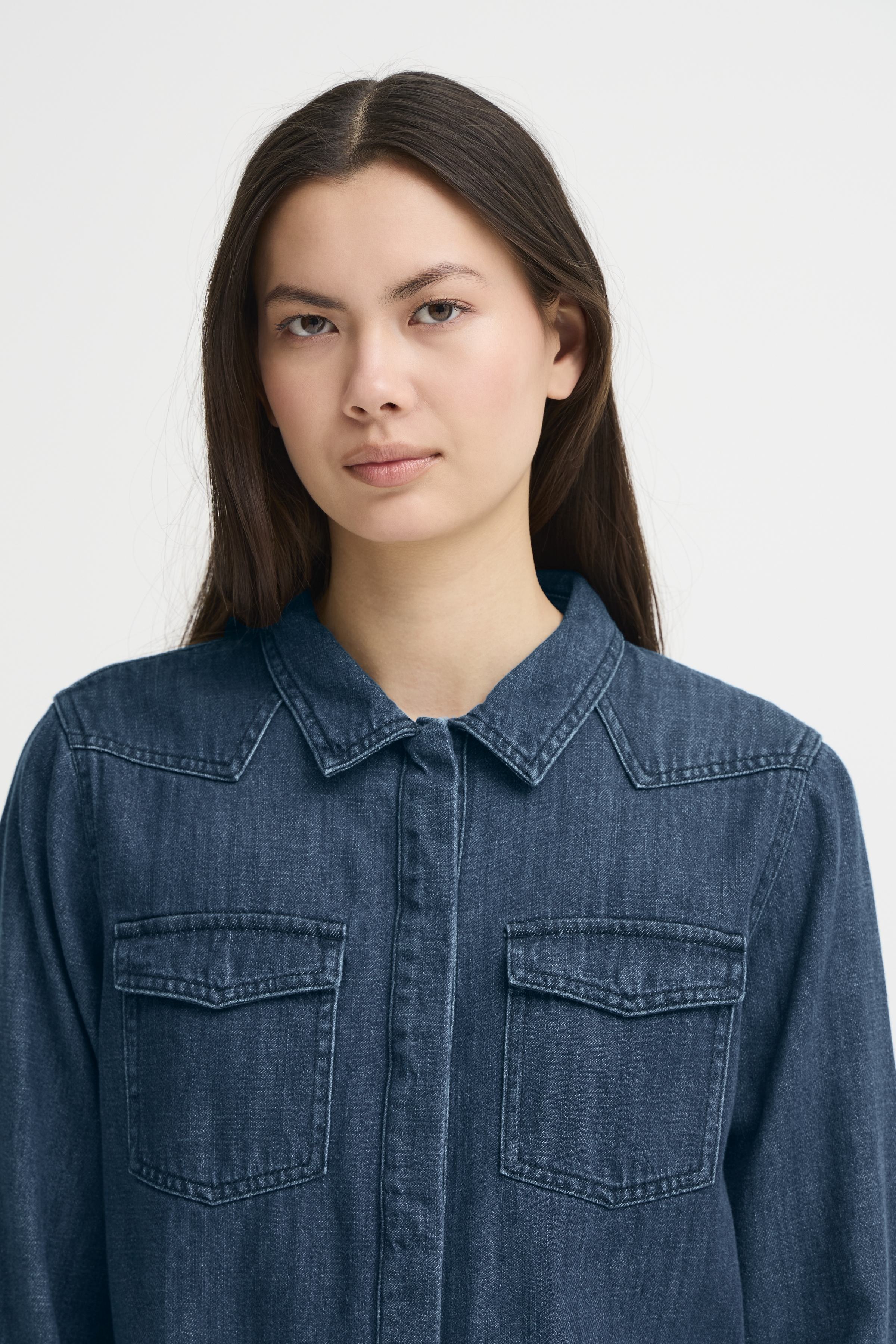 Ichi - IHAubery Skjorte i blød denim