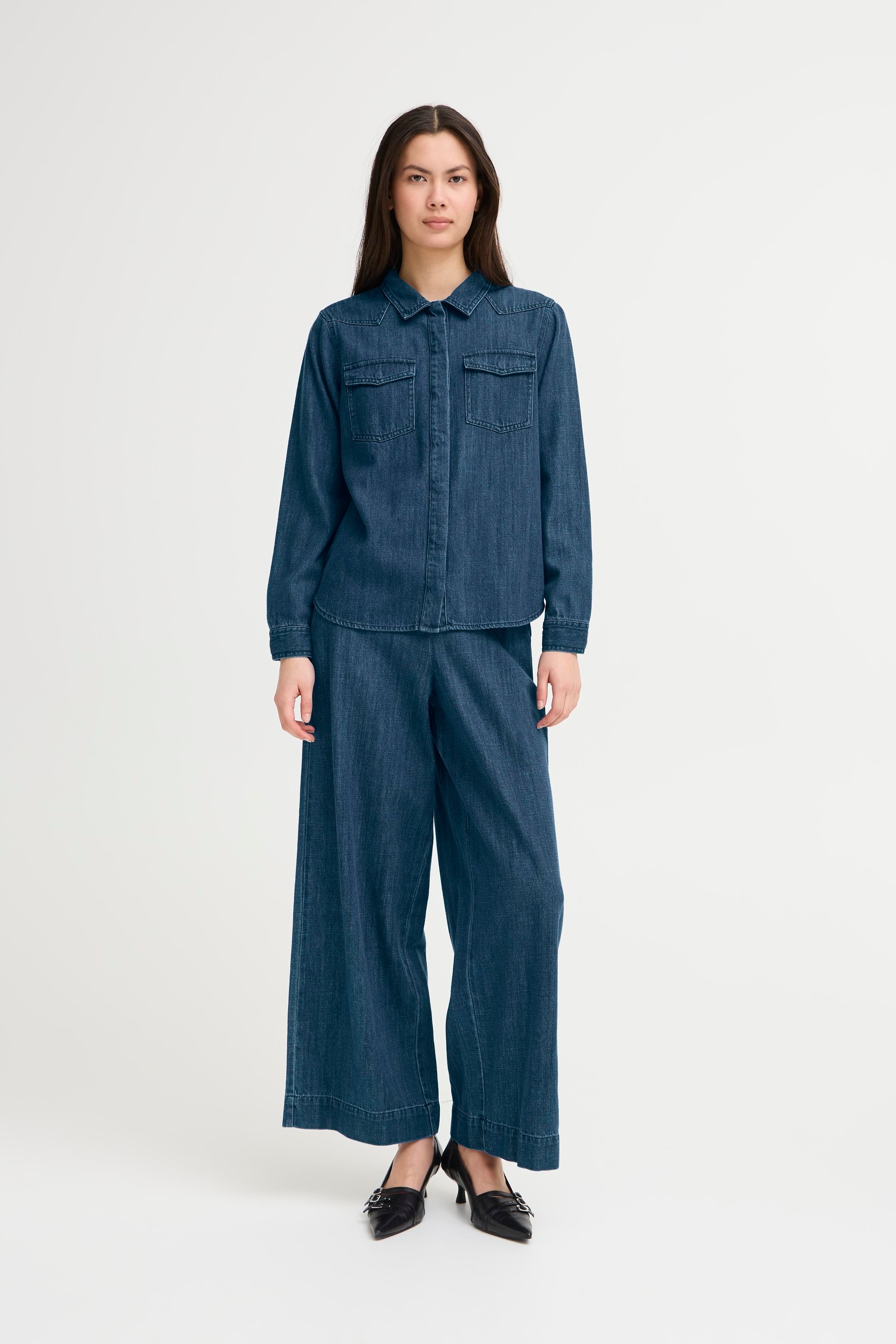 Ichi - IHAubery Skjorte i blød denim