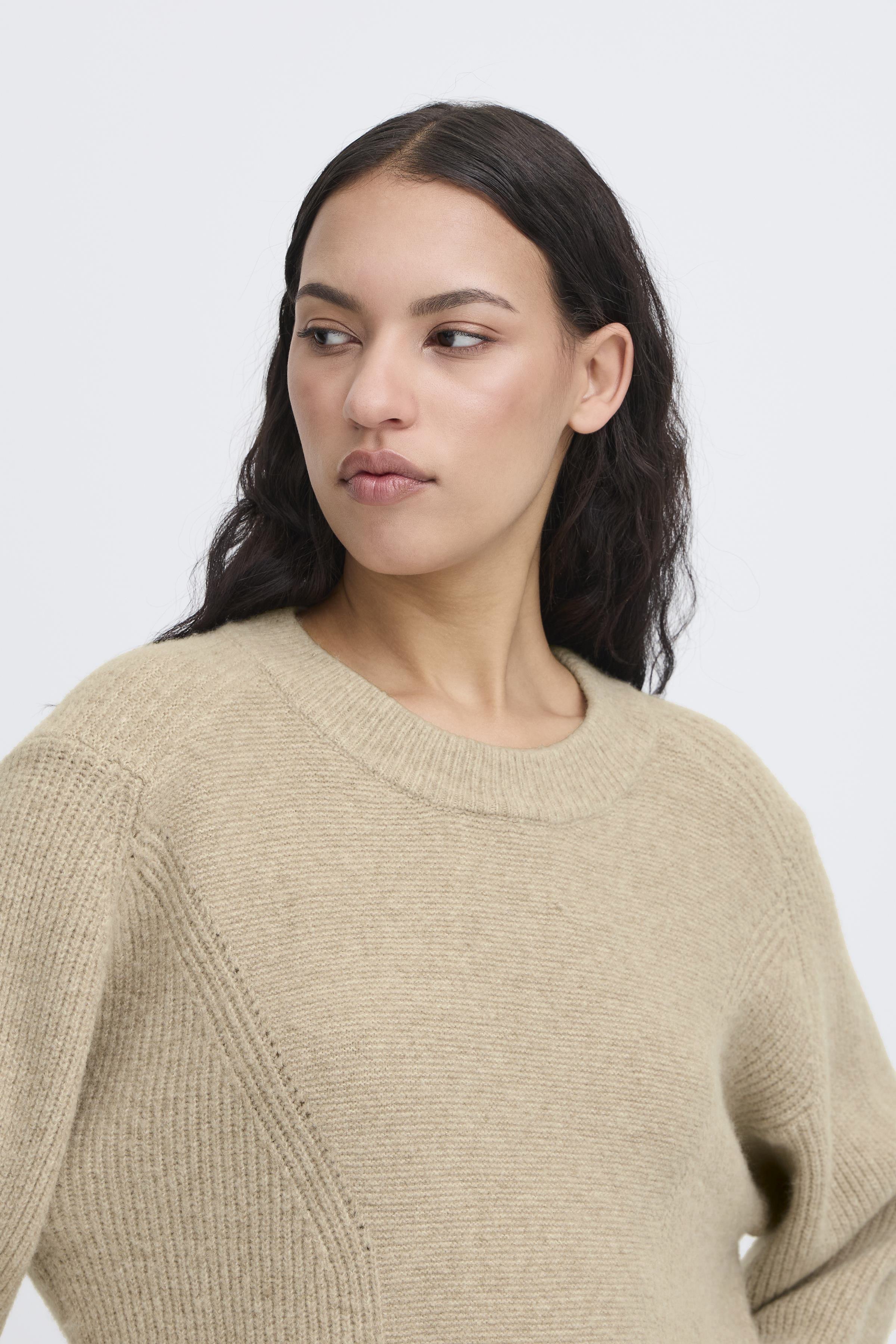 Ichi - IHDucie Strik i beige