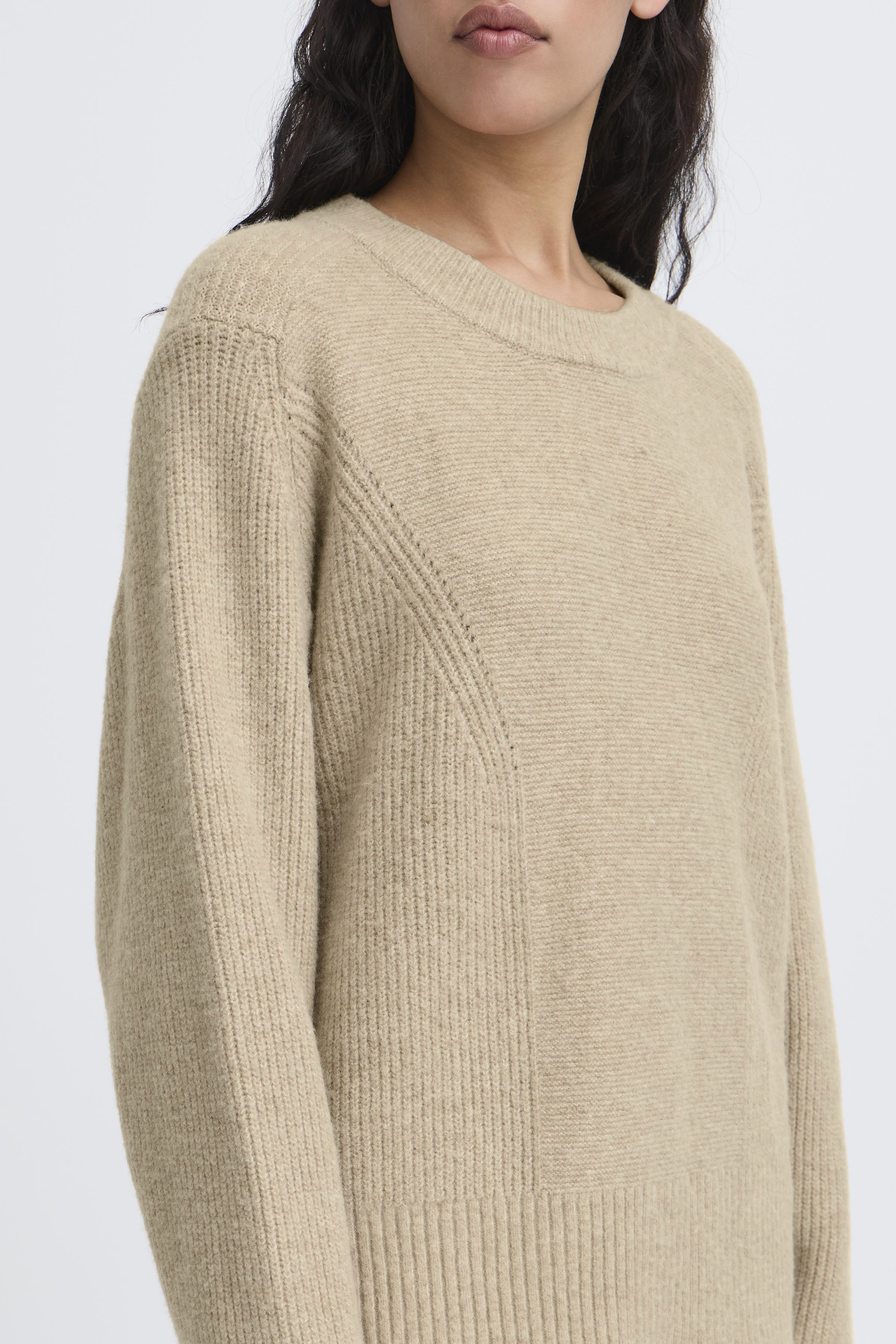 Ichi - IHDucie Strik i beige