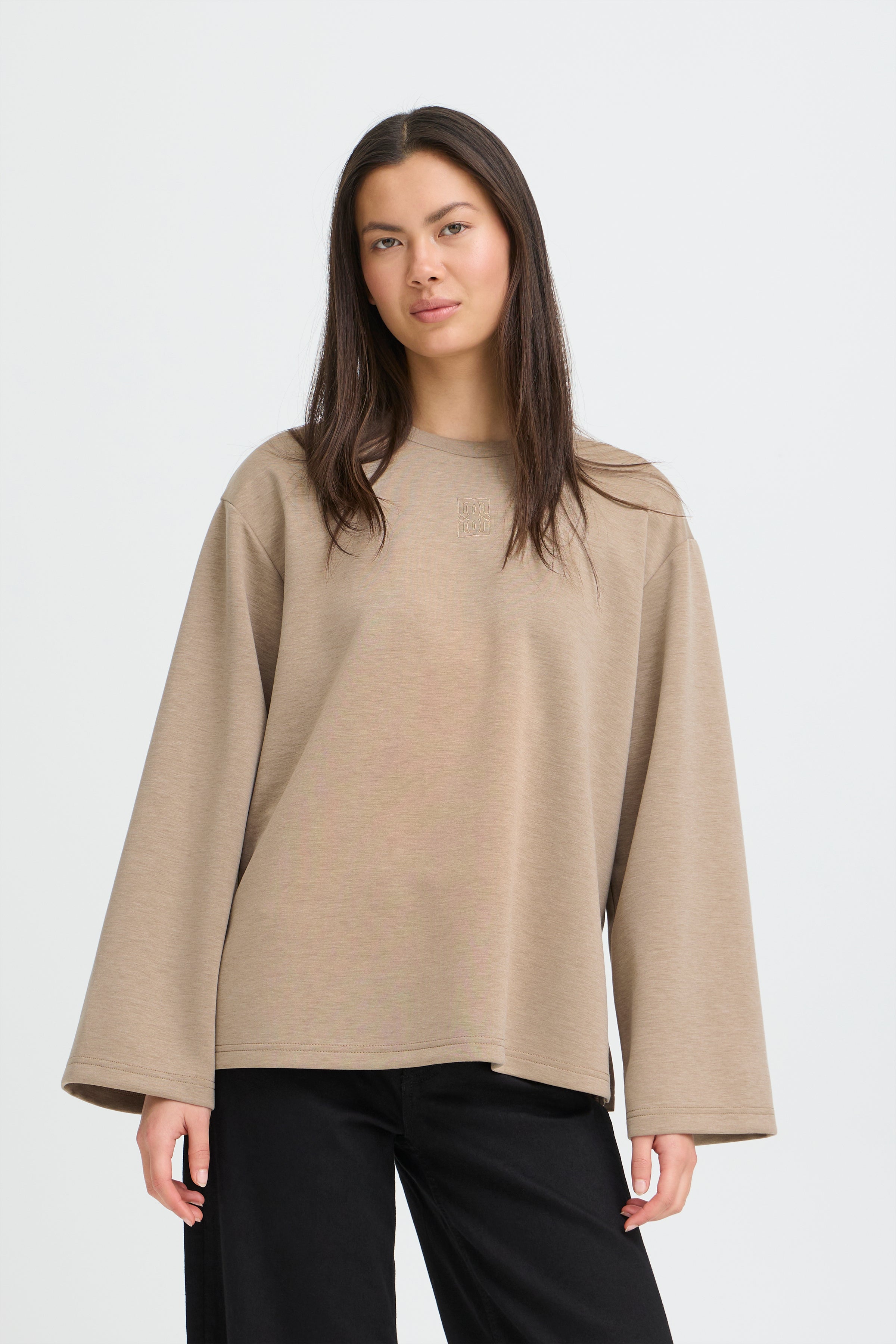 Ichi - IHCozy sweatshirt i sand
