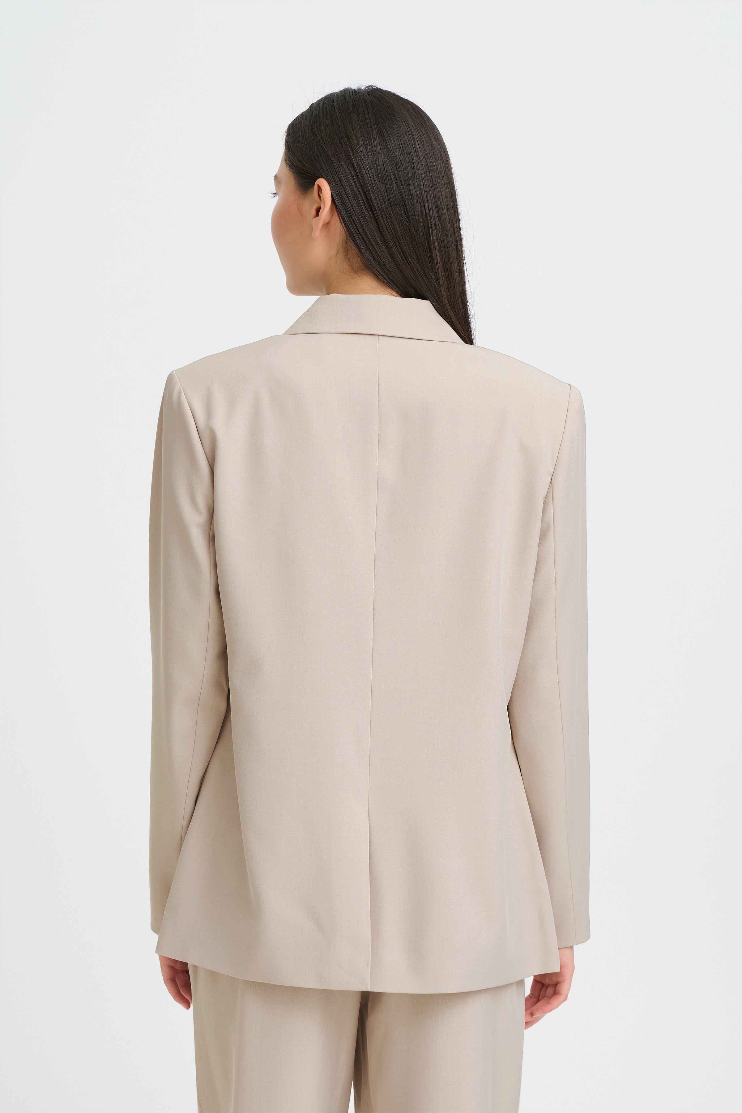 Ichi - IHFava Long Blazer, beige