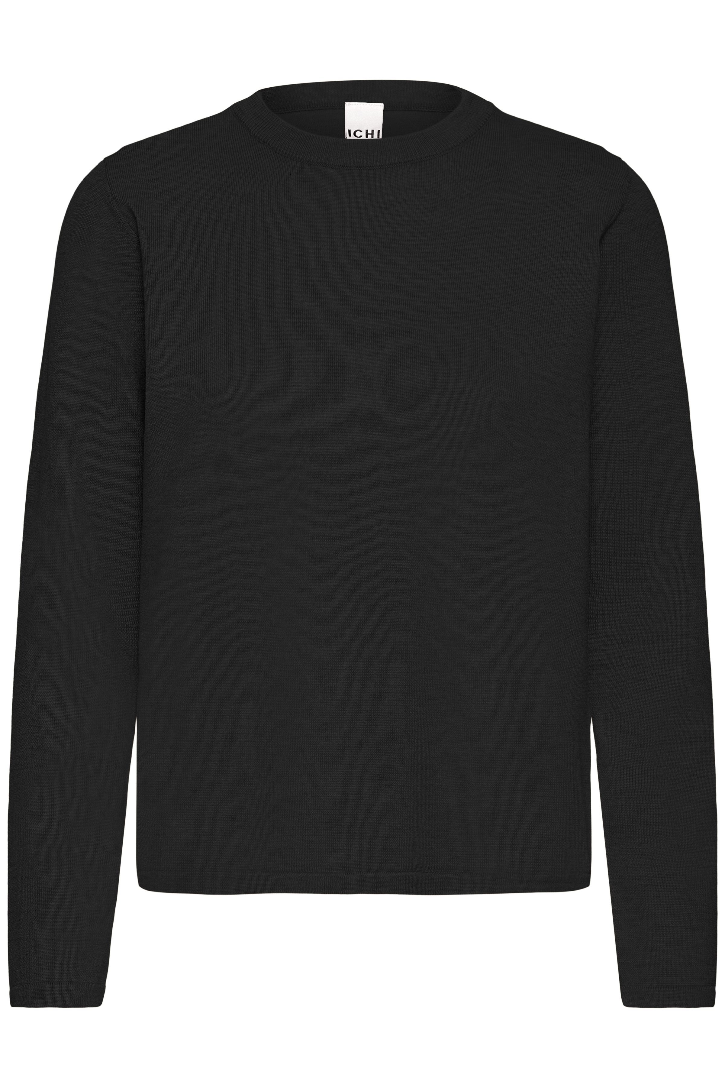 Ichi - IHLuls strik med rund hals i sort