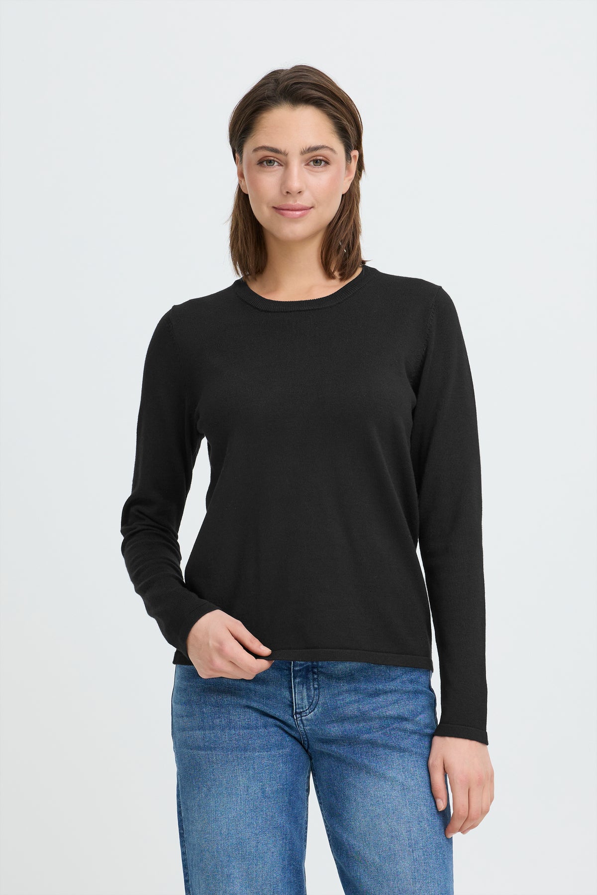 Ichi - IHLuls O-Neck Strik, sort